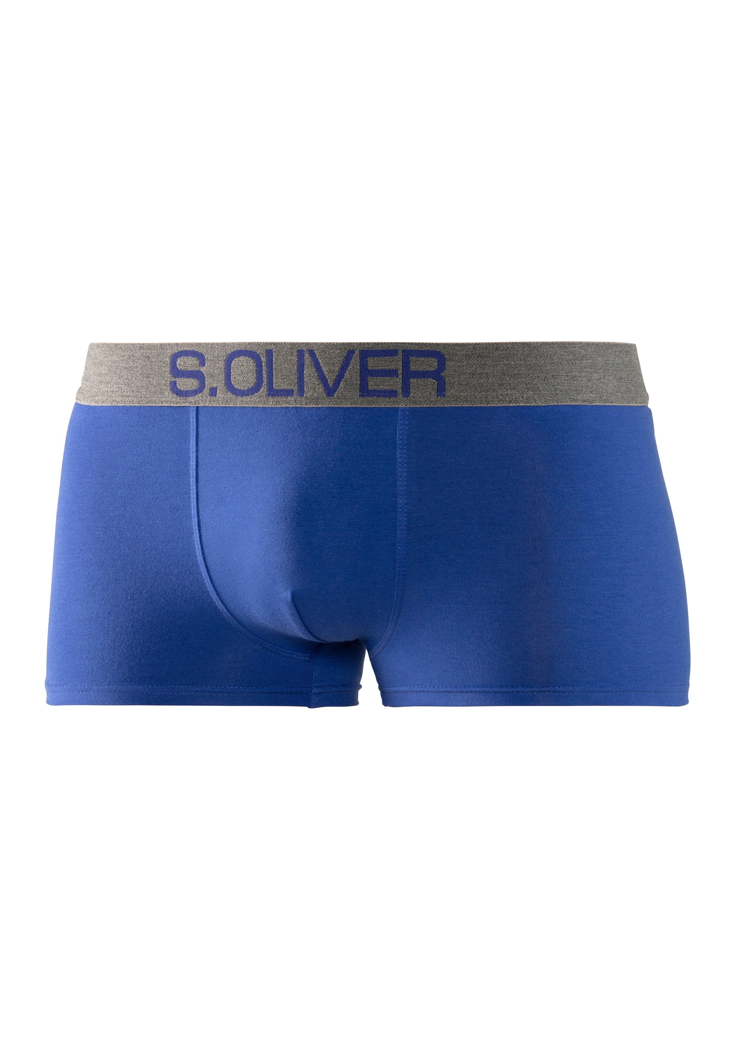 s.Oliver RED LABEL Beachwear Hipster strak zittende boxershorts voor heren van katoenmix (set, 4 stuks)