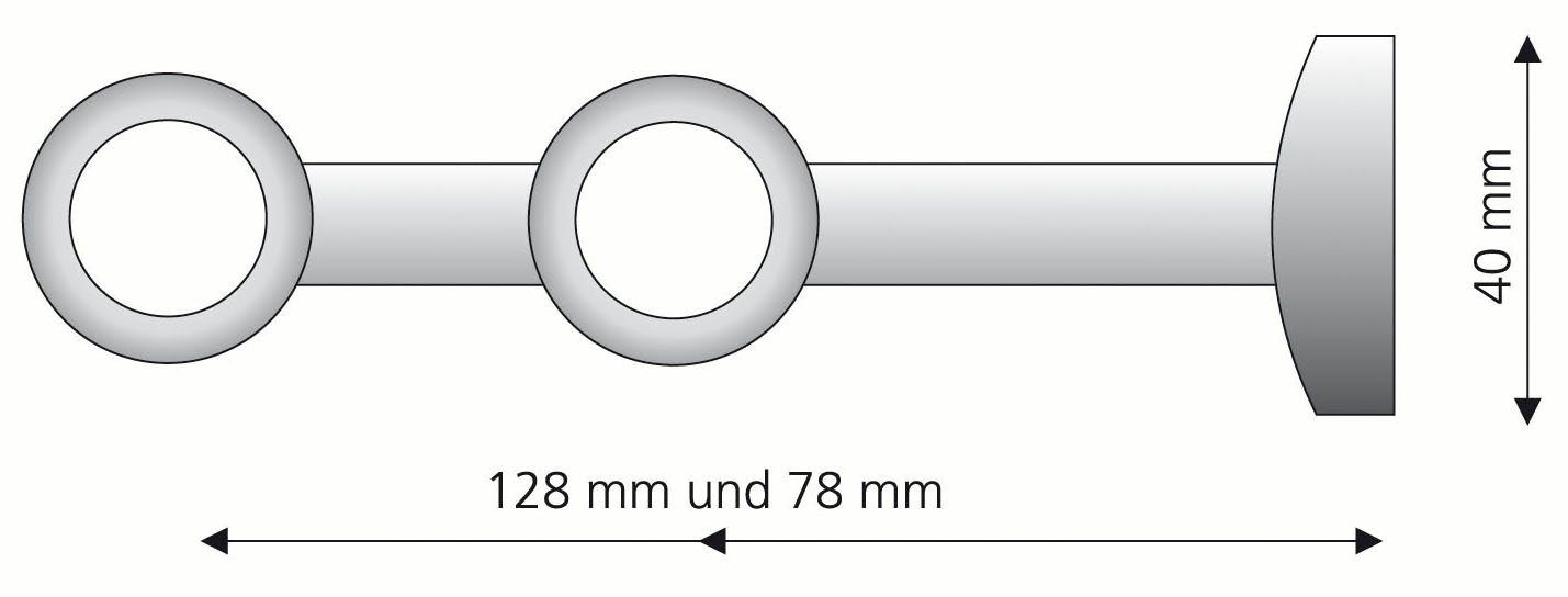 Liedeco Gordijnroedehouder Dubbele beugel, steun 2-sporig "Esperanca" voor 16 mm stangen (1 stuk)