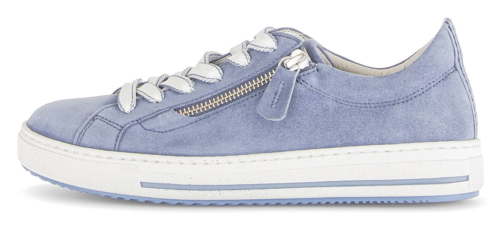 Gabor Plateausneakers Florence , veterschoenen, lage schoen met contraststiksels op de hiel, g-breedte