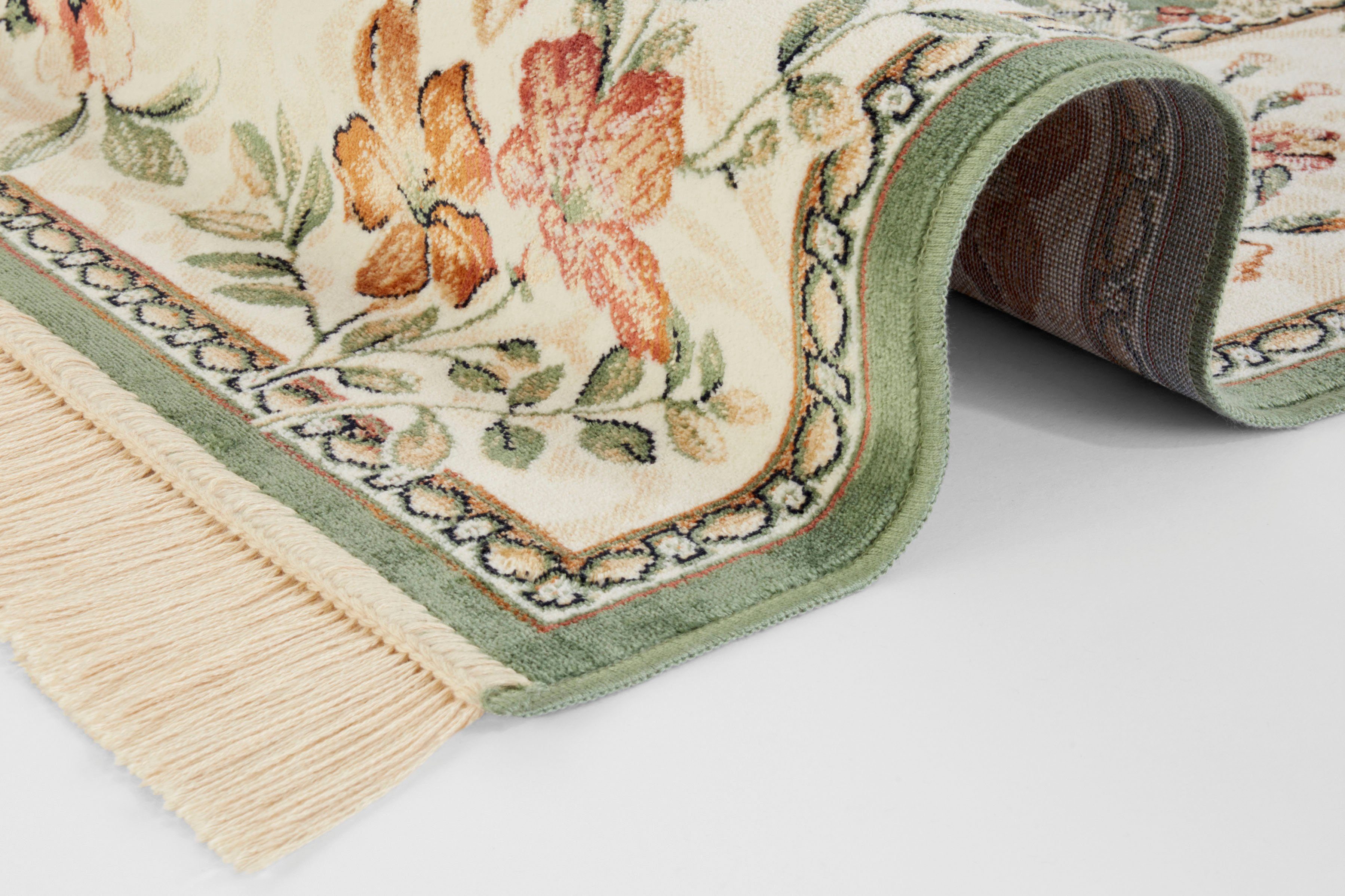 NOURISTAN Vloerkleed Orient Flowers Korte pool met franjes, Orient, woonkamer, slaapkamer, eetkamer