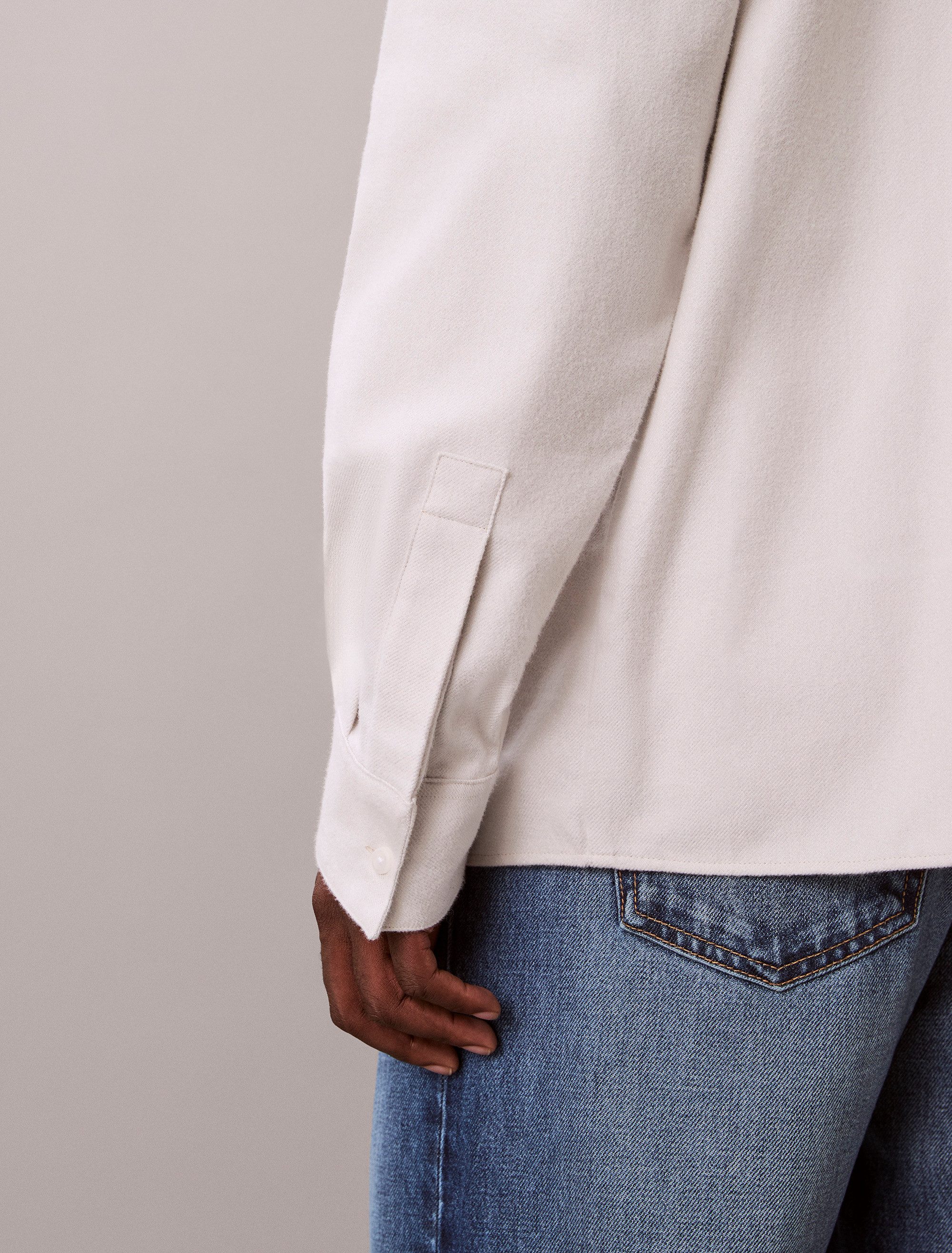 Calvin Klein Flanellen overhemd LS MELANGE FLANNEL EASY SHIRT