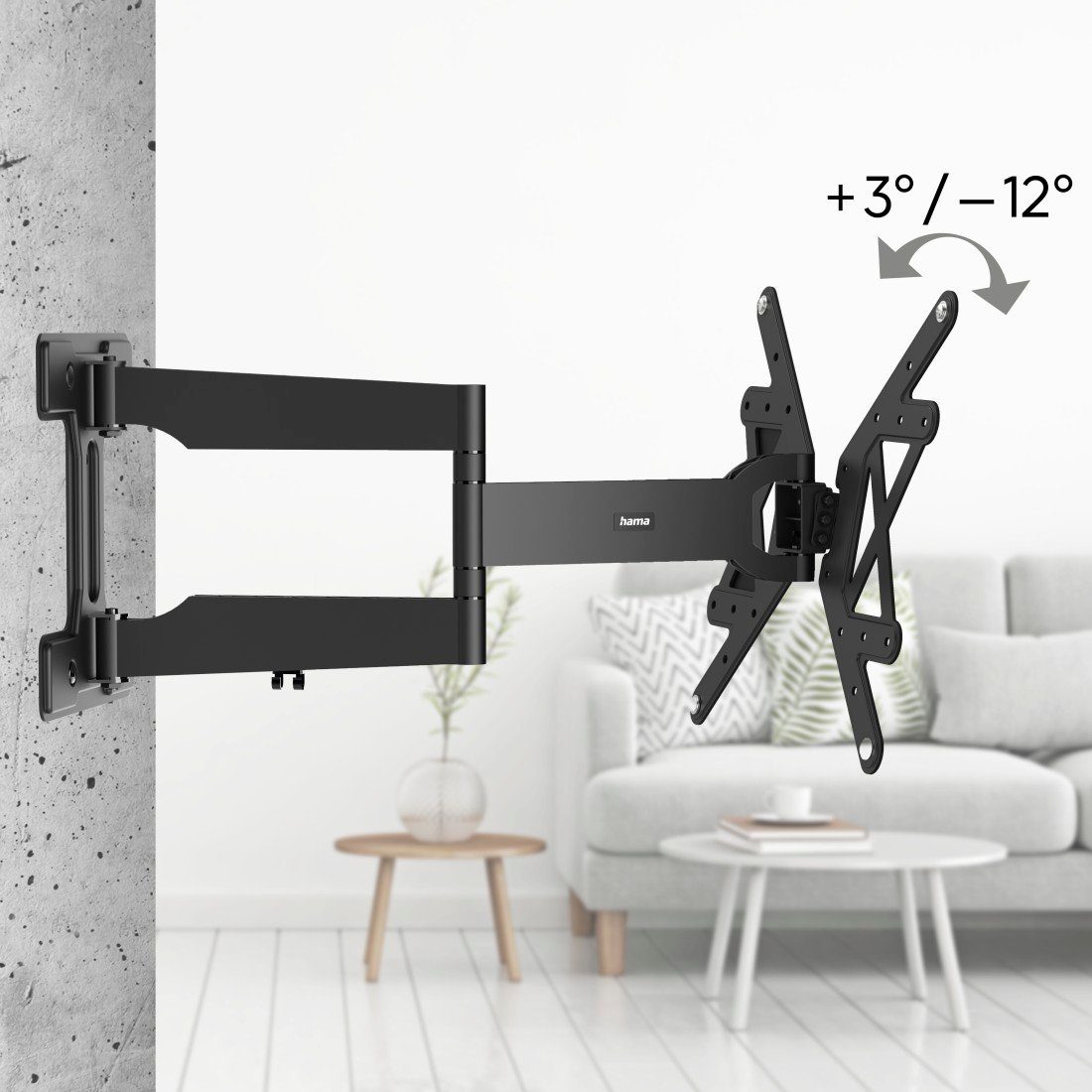 Hama Tv-wandhouder TV beugel kantelbaar, volledig beweeglijk(32"- 65"), 43", 50", 55"