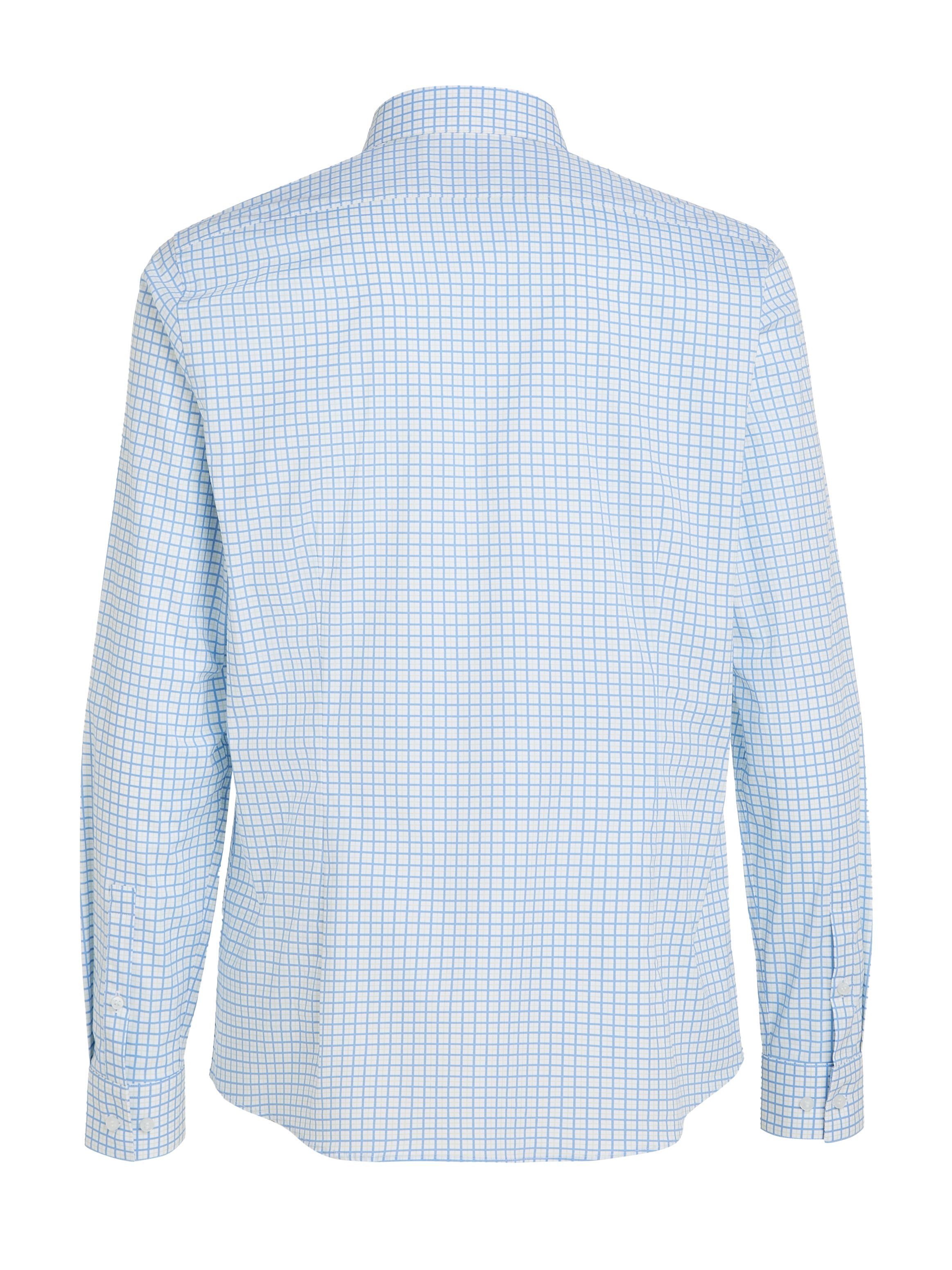 Calvin Klein Overhemd met lange mouwen POPLIN CHECK PRINT SLIM SHIRT
