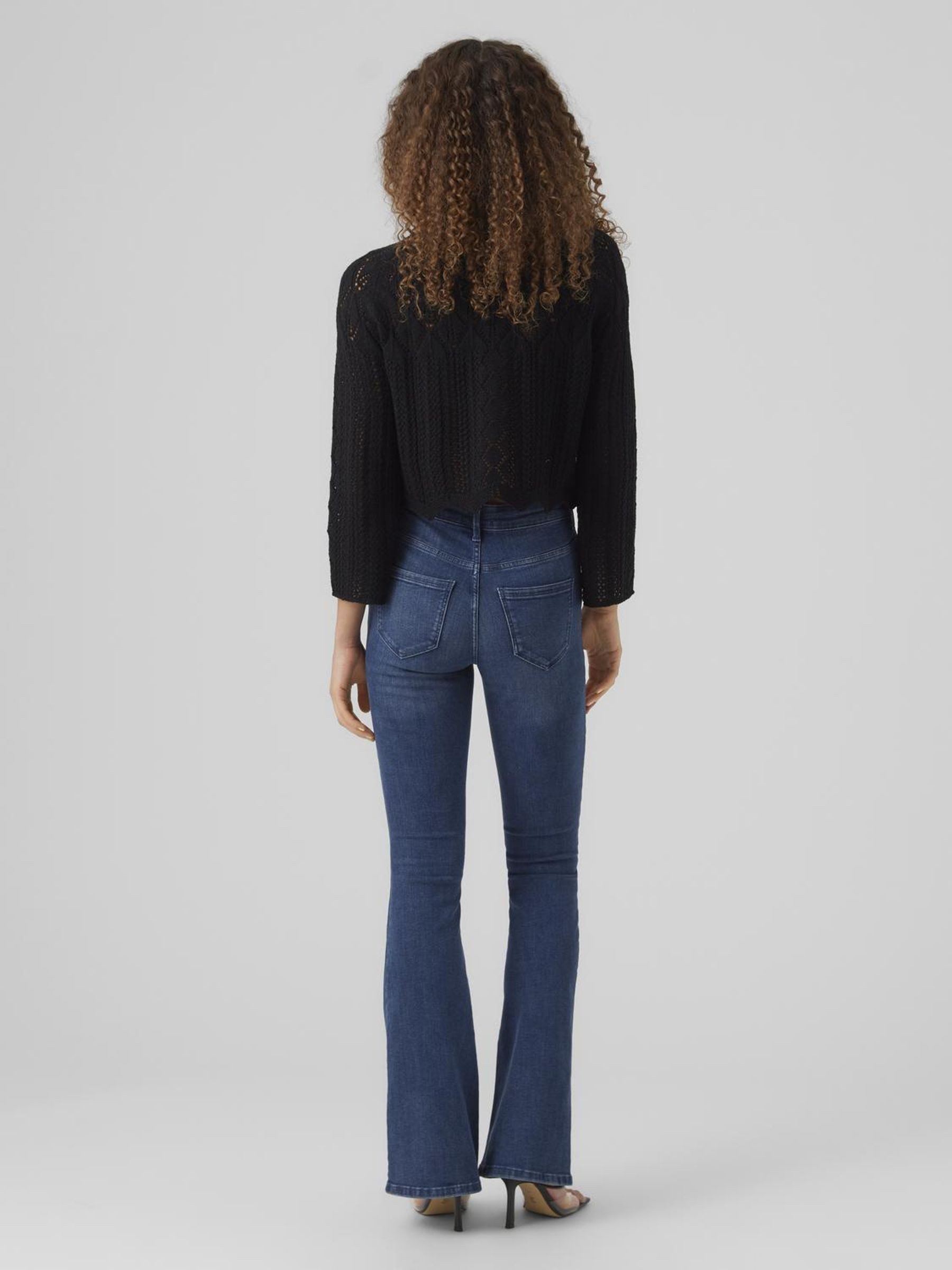 Vero Moda Gebreide trui VMGINGER 3/4 BOATNECK PULLOVER GA NOOS