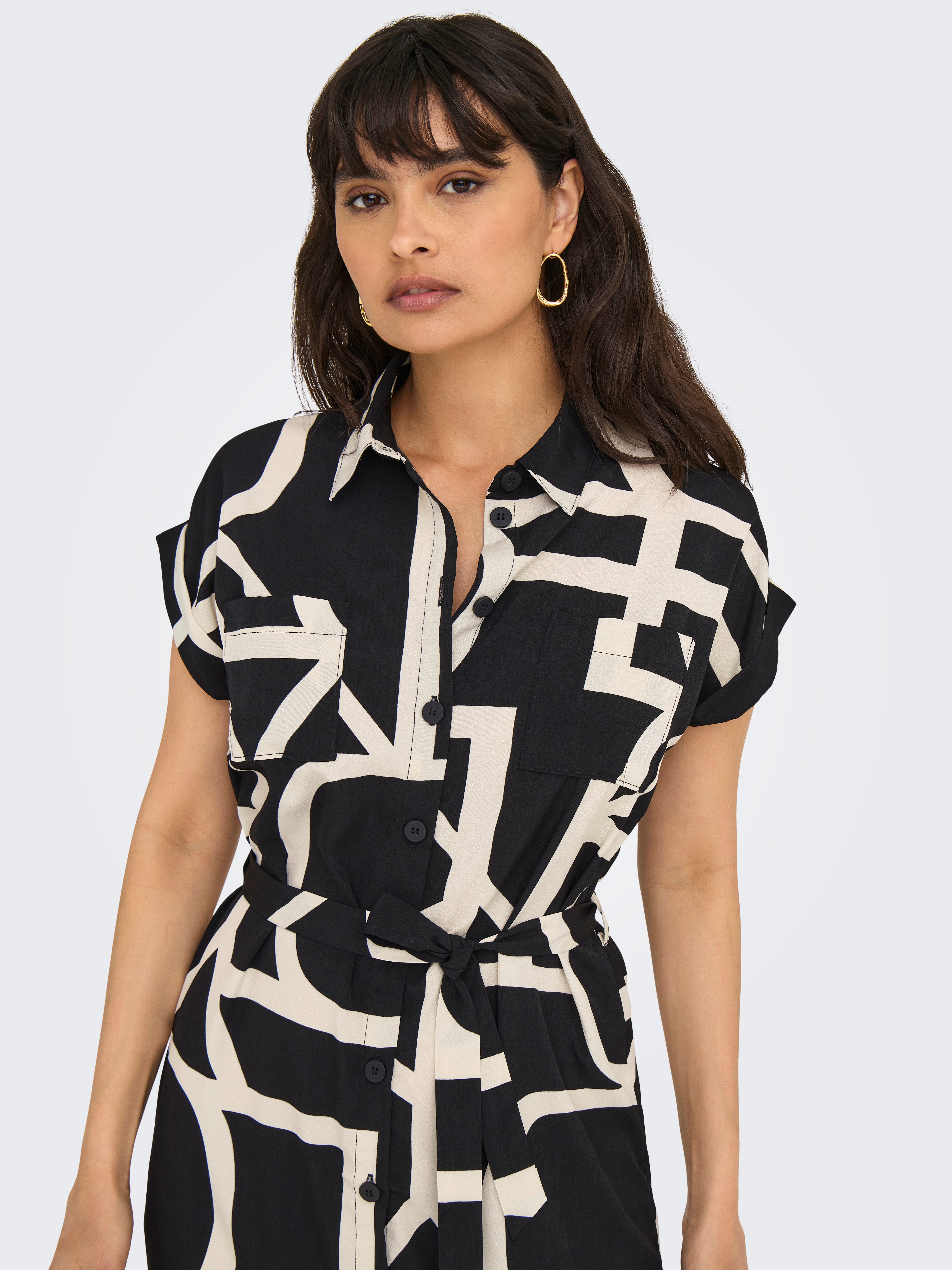 Only Jurk met overhemdkraag ONLHANNOVER S/S SHIRT DRESS NOOS WVN