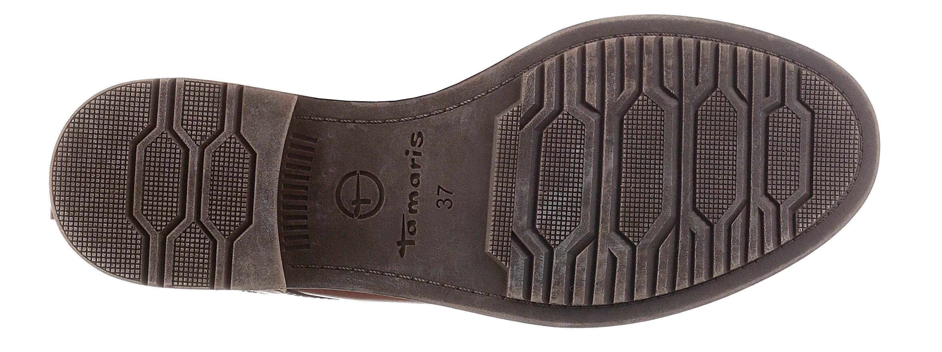 Tamaris Hoge veterschoenen SHAE blokhak, veterschoenen, laarsjes met decoratieve ritssluiting