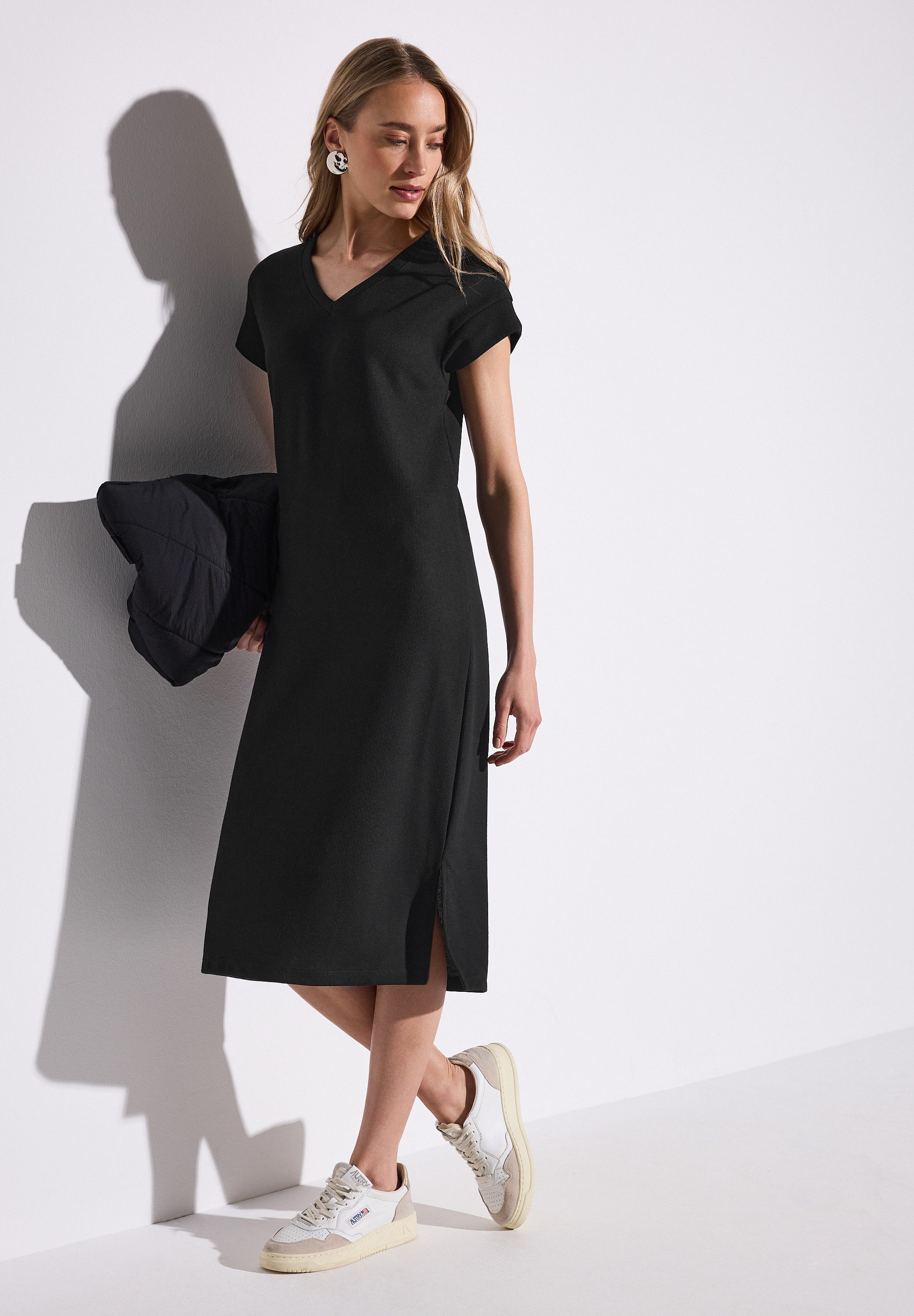 STREET ONE Midi-jurk dames midi-jurken maat 38 zwart