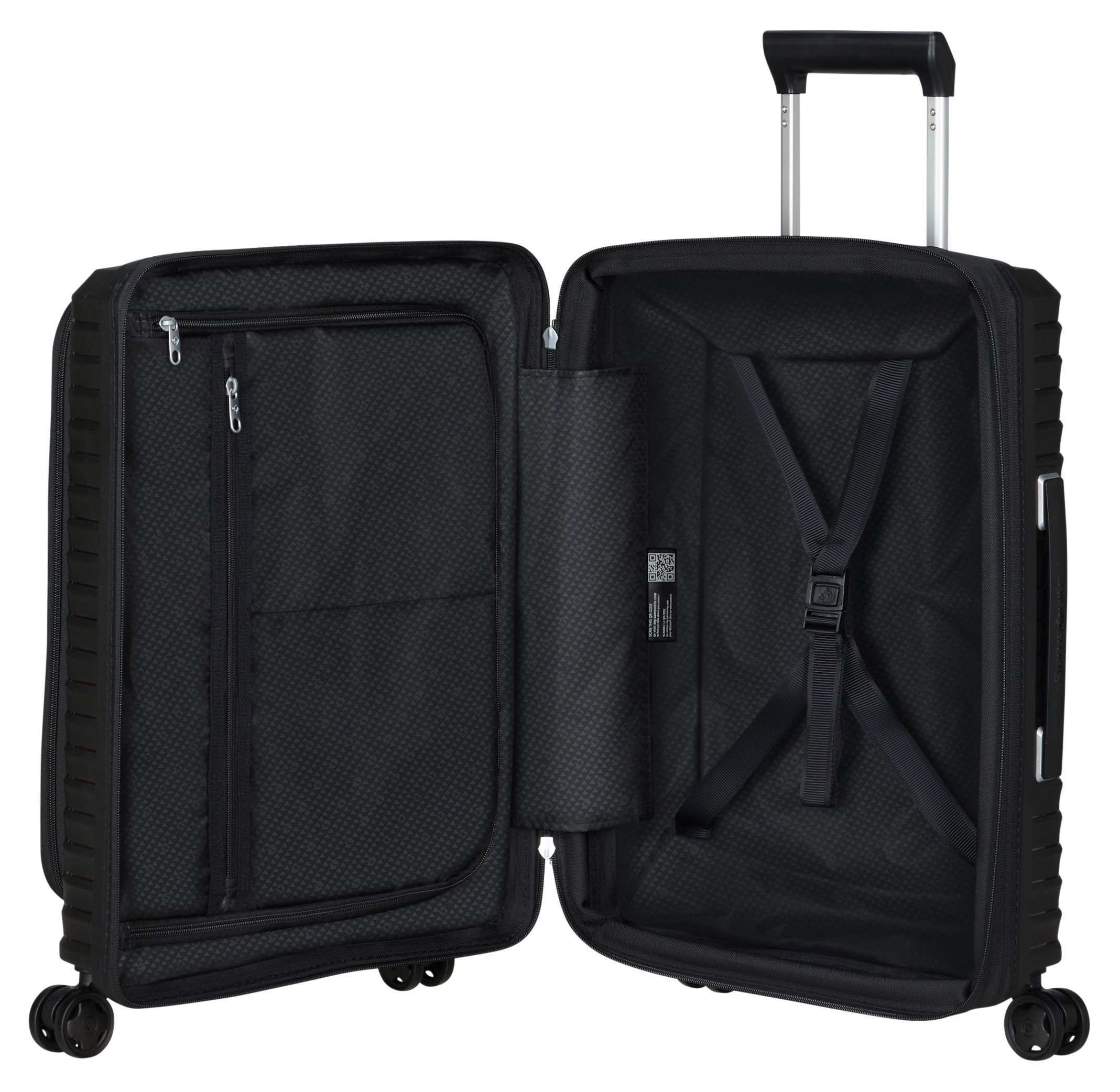 Samsonite Hardshell-trolley UPSCAPE 55 met voorvak Easy-access voorkant vak handbagage harde koffer TSA-cijferslot