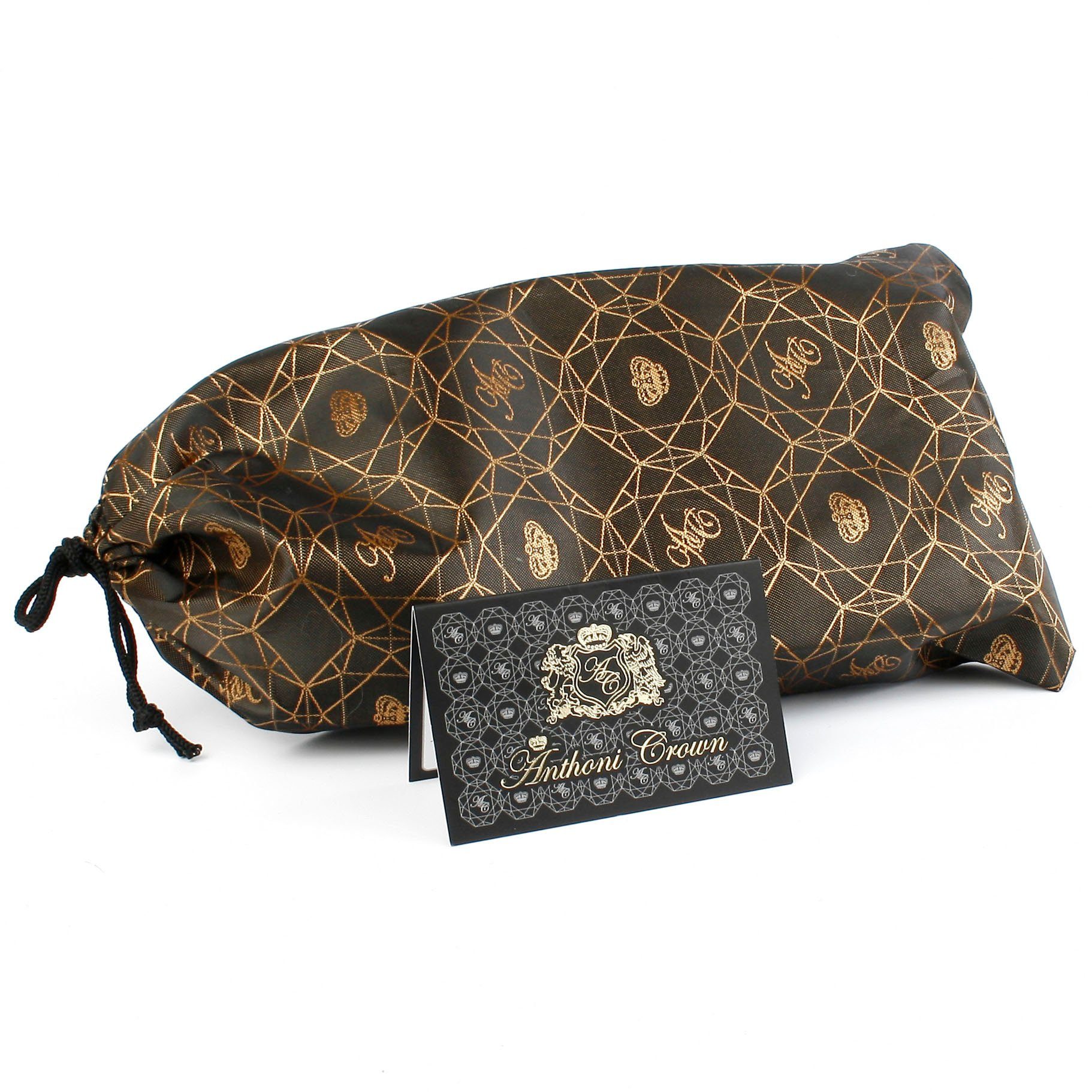 Anthoni Crown Leren riem met mat/glanzende gesp