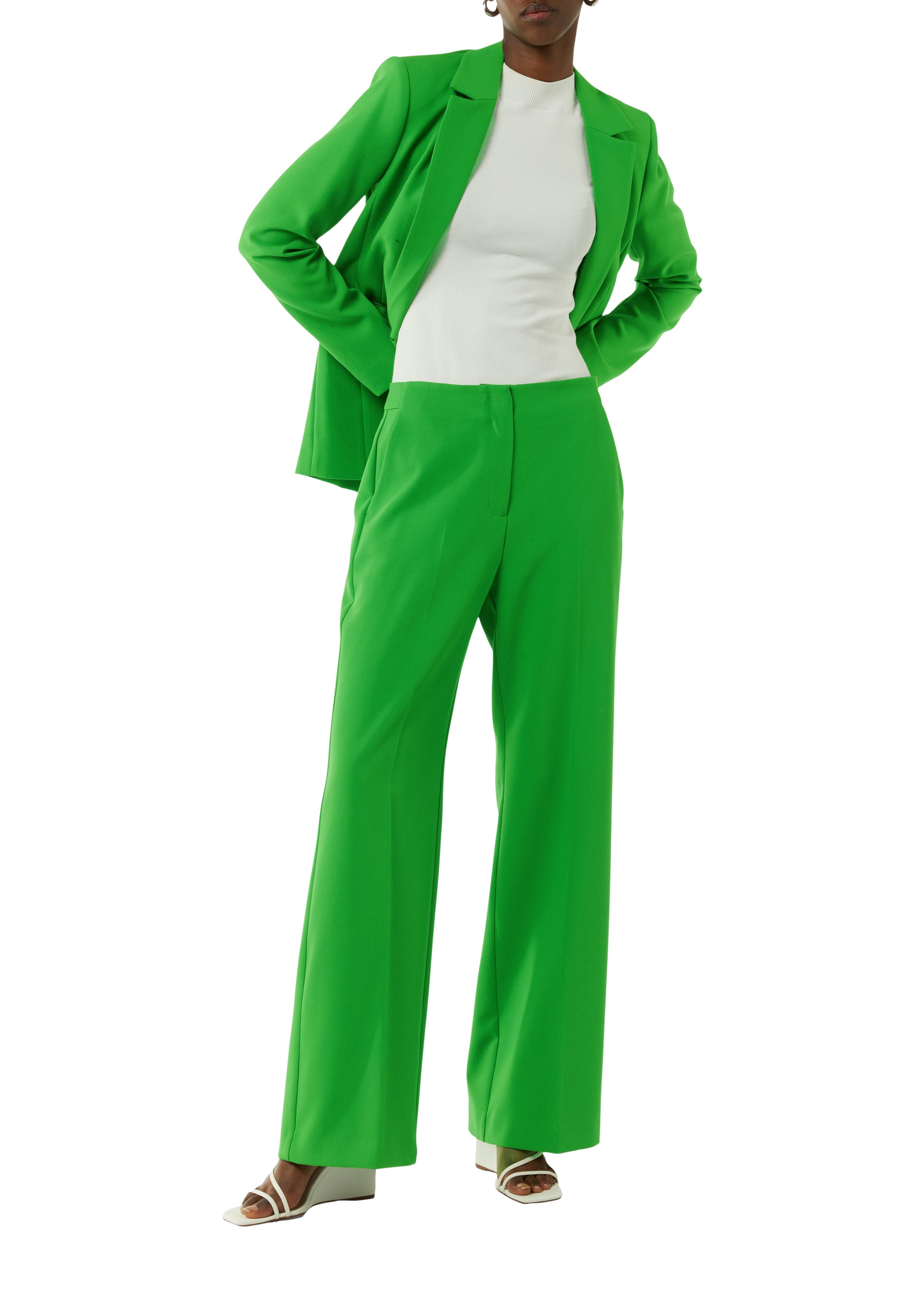 Comma Lange blazer met een diepe v-hals