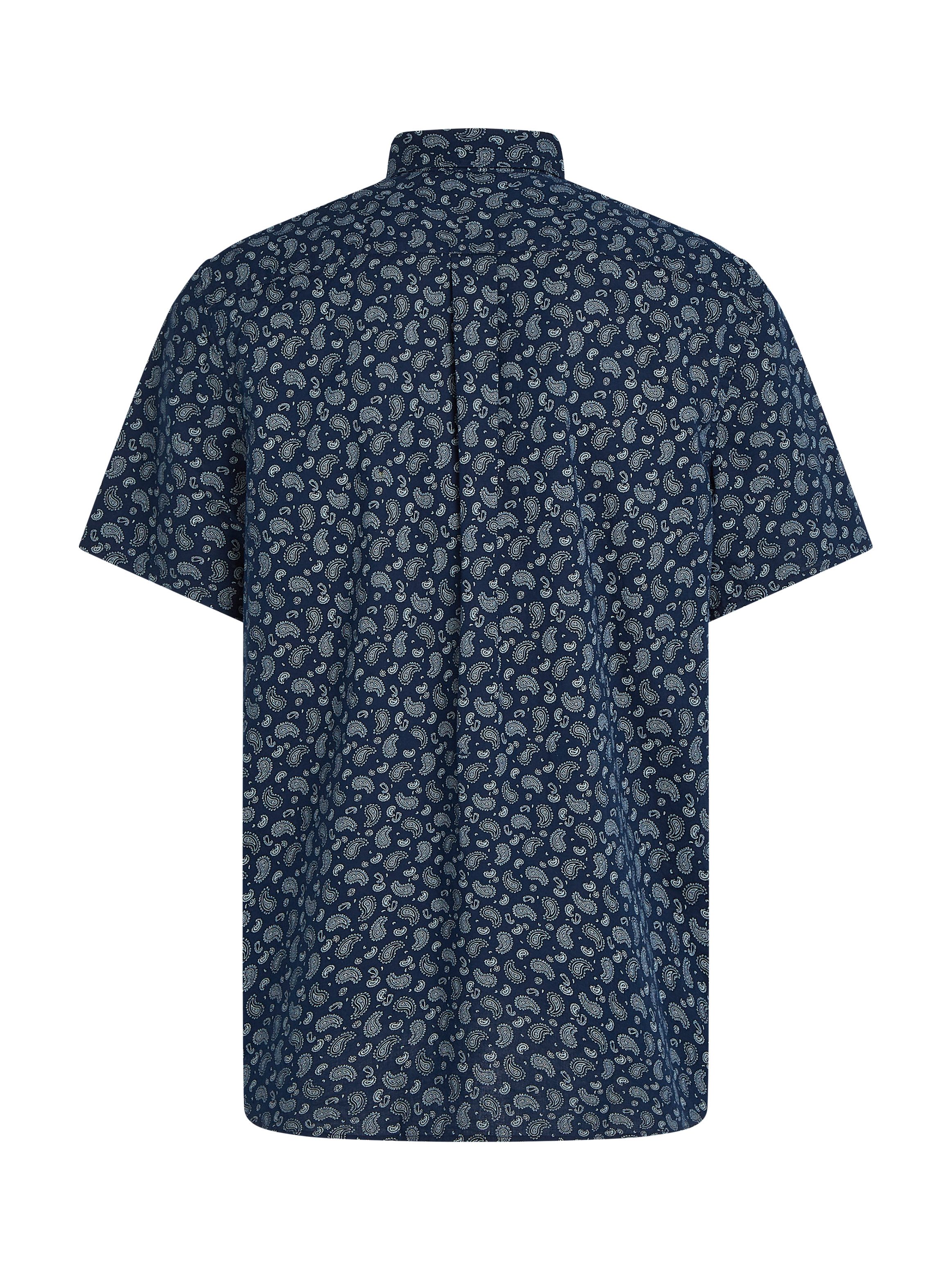 Tommy Hilfiger Overhemd met korte mouwen COTTON LINEN PAISLEY RF SS SHIRT