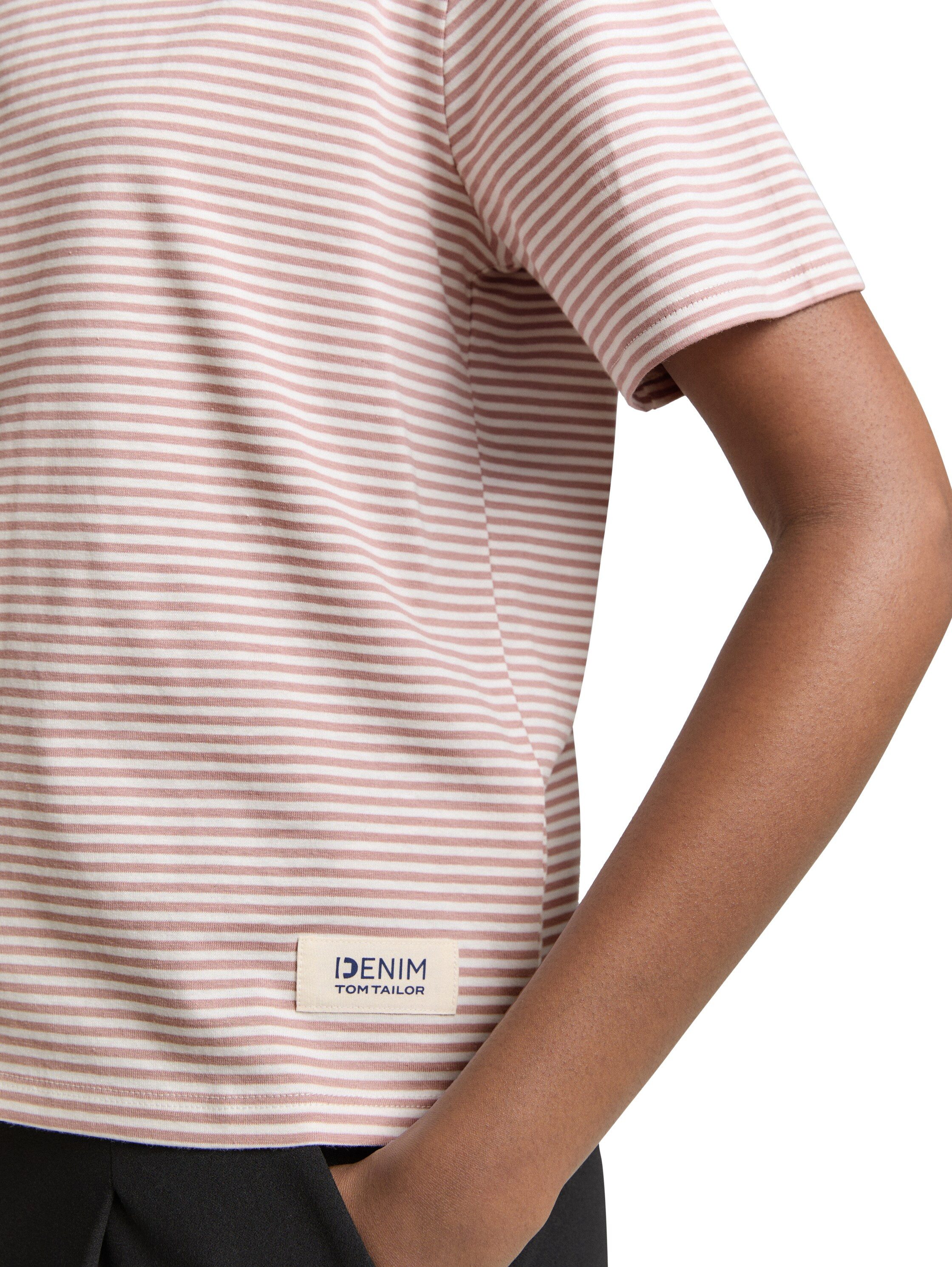 Tom Tailor Denim T-shirt met streepmotief