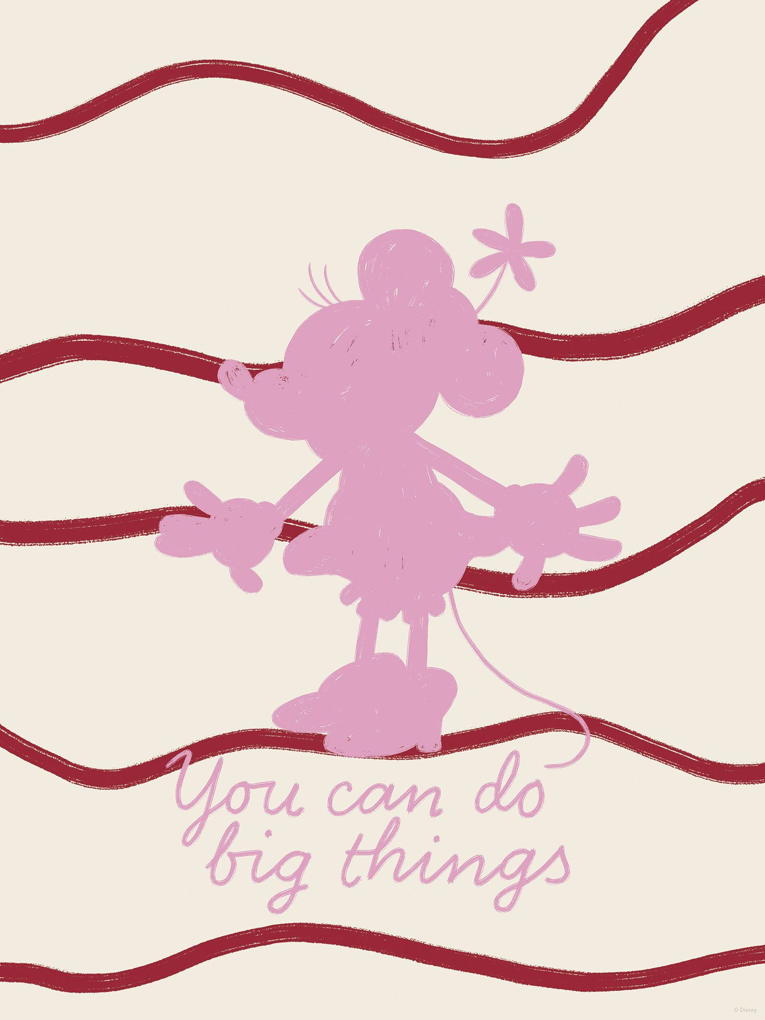 Komar Artprint Disney Minnie Mouse You Can Do Big Things 300 x 280 cm (breedte x hoogte) - behang, vlies, woonkamer, slaapkamer (set)