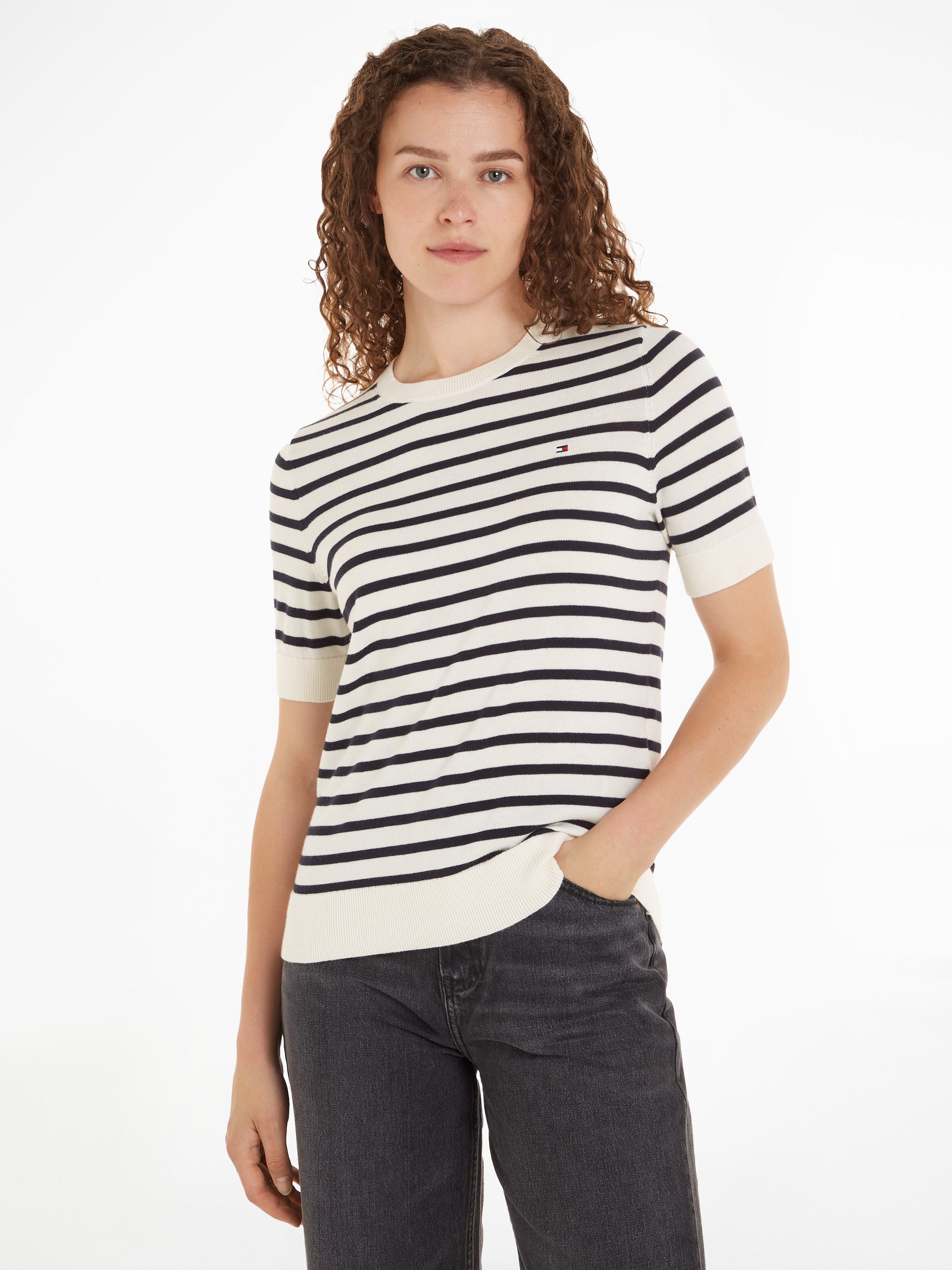 Tommy Hilfiger Trui met korte mouwen CO JERSEY STITCH C-NK SS SWEATER