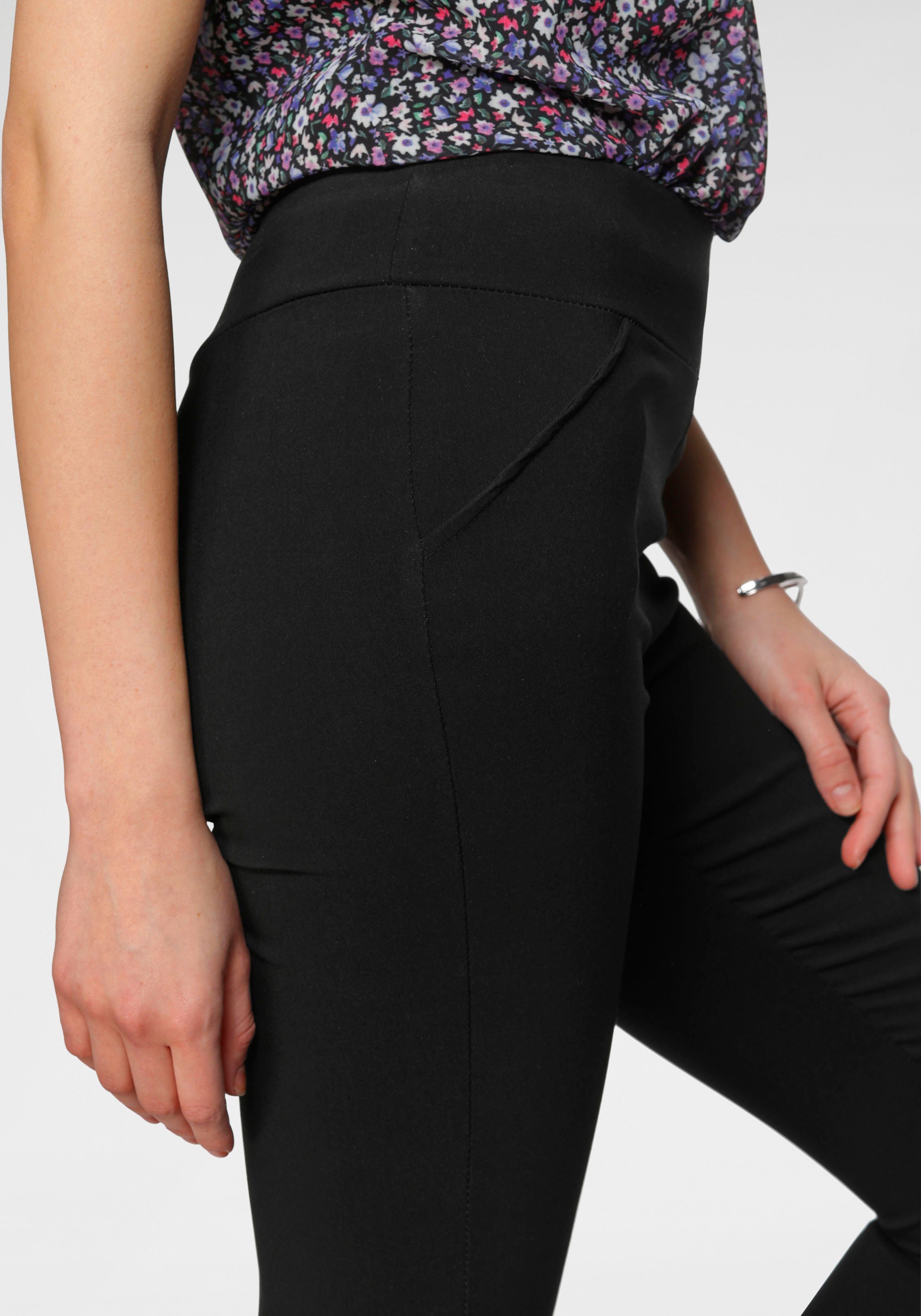 HaILYS Jeggings Trendy web-jeggings van HAILYS: en hoge stretchinhoud in 7/8-lengte (Strakke high waist vorm met elastische tailleband, brede manchetten)