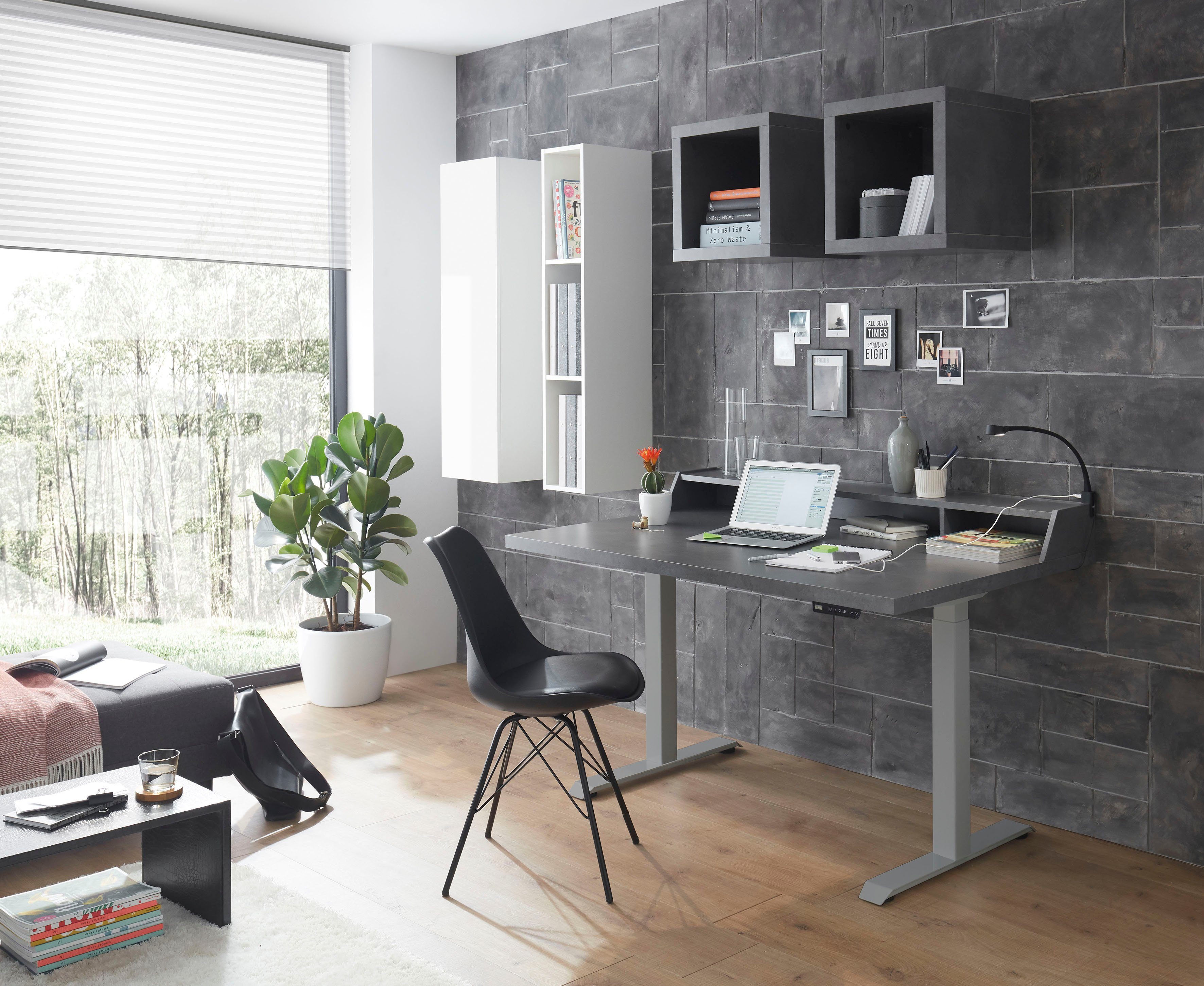 Mäusbacher Bureau Big System Office Breedte 120 cm, elektrisch in hoogte verstelbaar