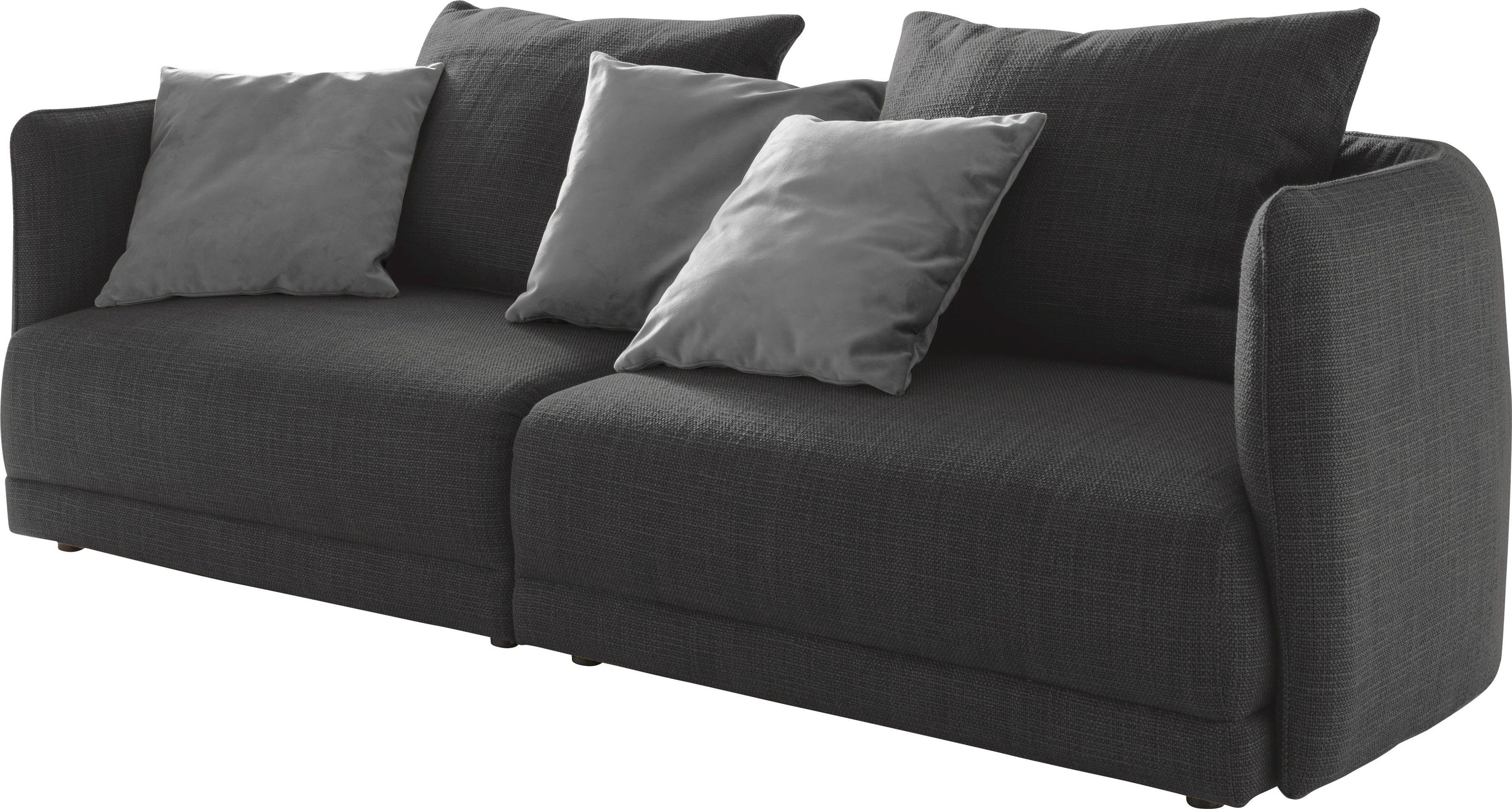 designwerk Megabank New York, elegant ontwerpsofa Breedte 253 cm, met dunne arm- en rugleuning