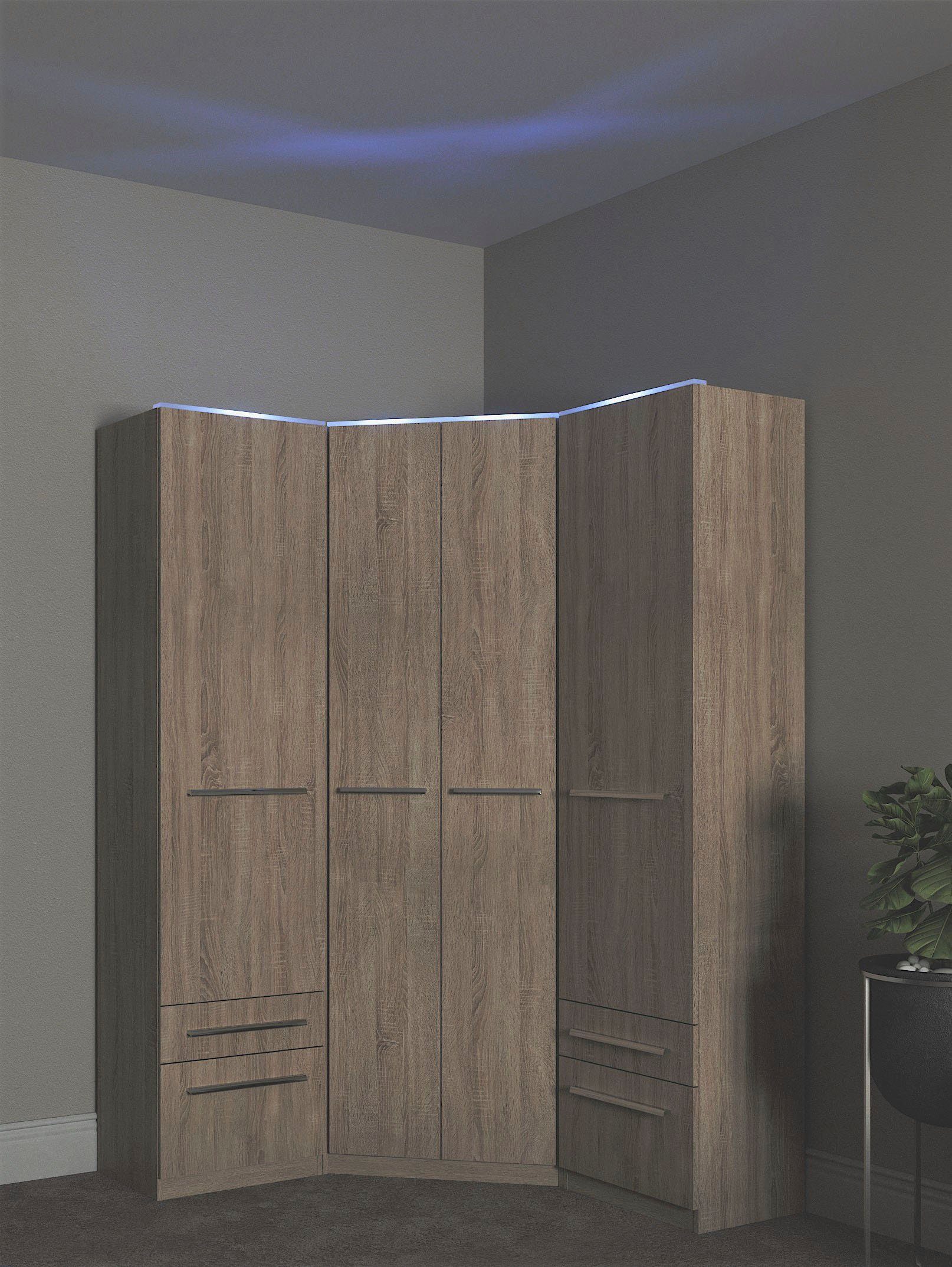 priess Kledingkast Kast garderobe waskast Barcelona in 5 breedtes veel opbergruimte, ruime lades, met spiegel, made in germany