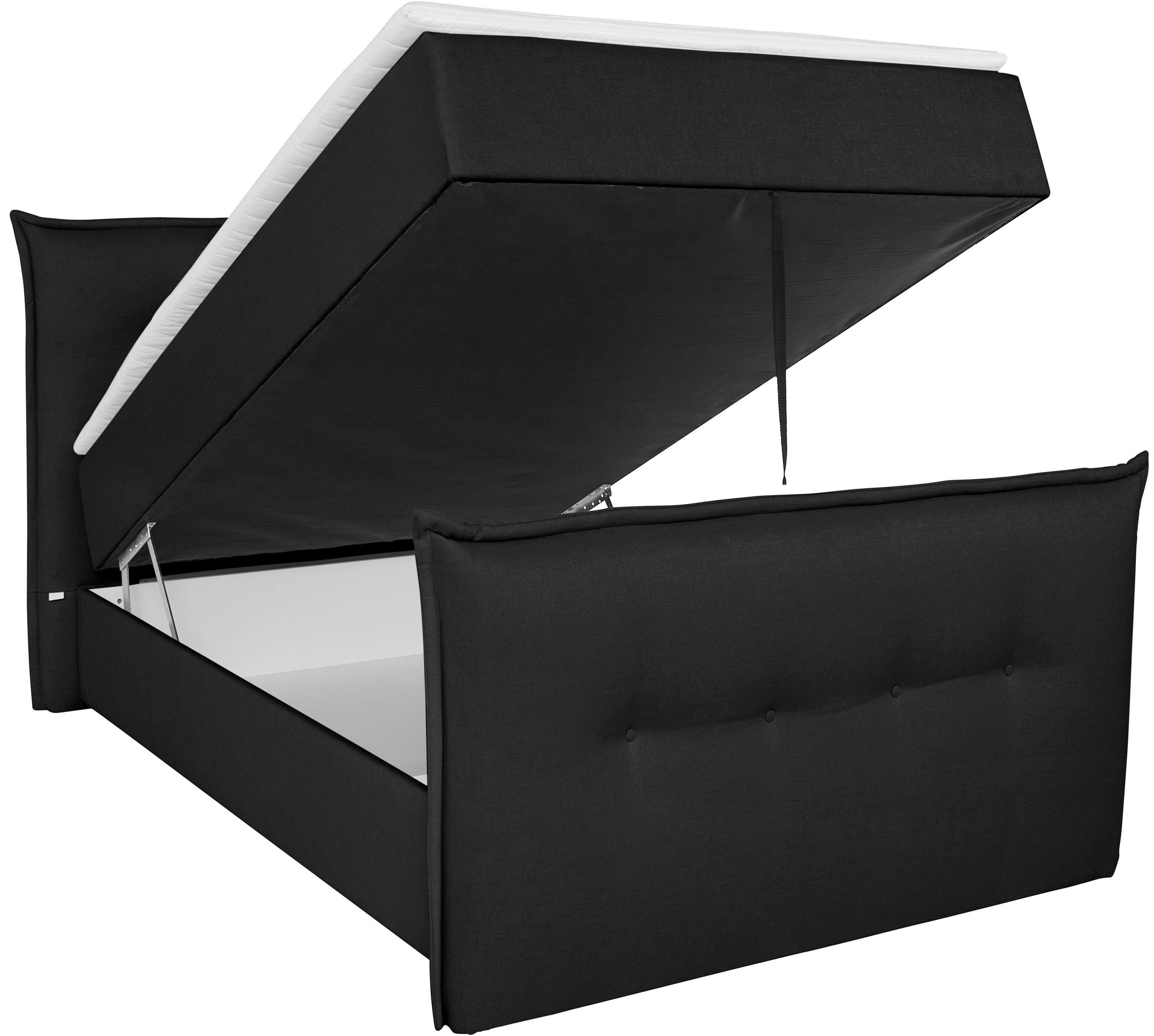 andas Boxspring Lichtgewicht inclusief voetbord, bedkist & topmatras, in 4 breedten en 2 hardheden