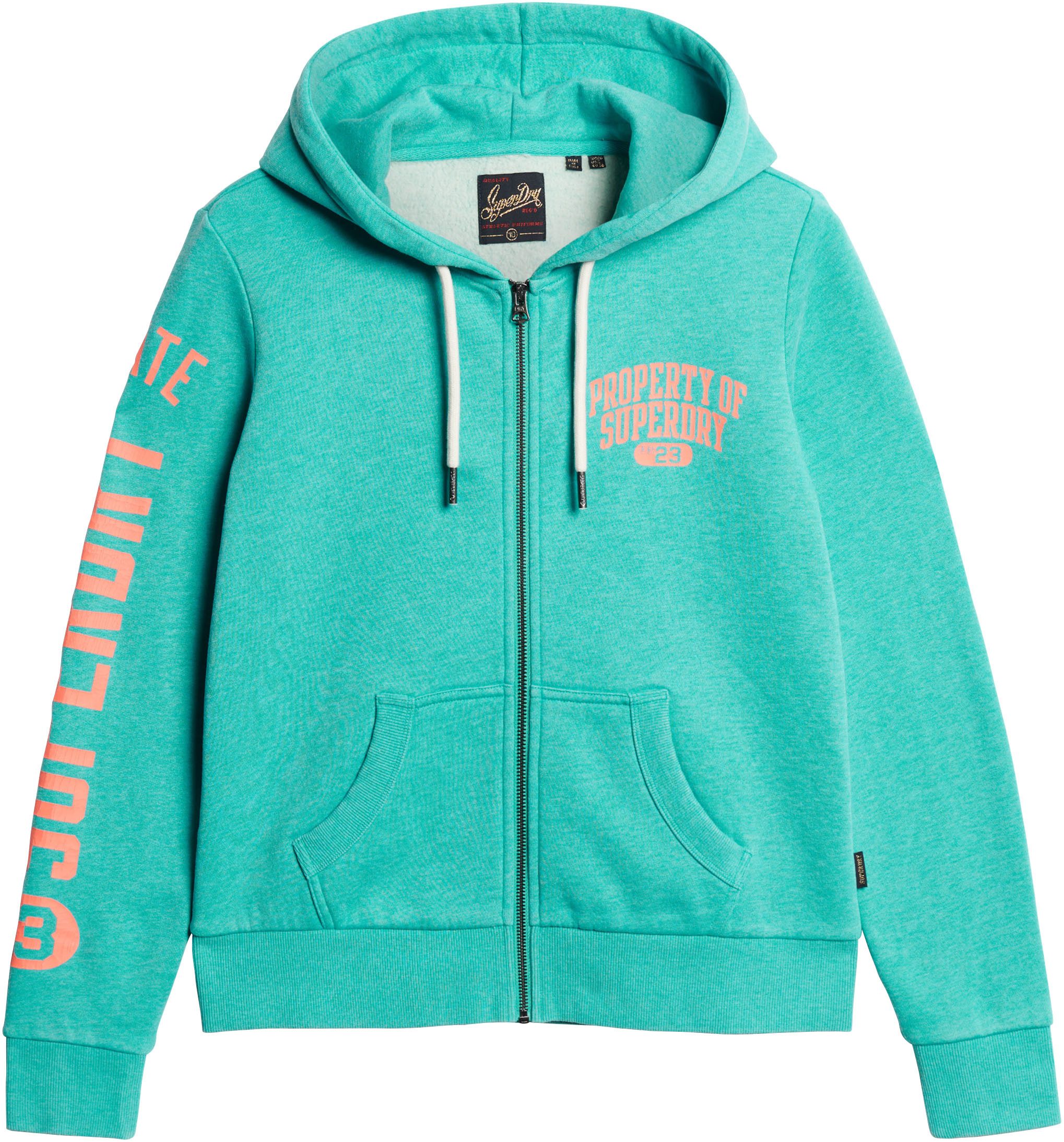 Superdry Capuchonsweatvest SUPER ATHLETIC GRAPHIC ZIPHOOD