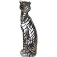 leonique decoratief figuur zittende tijger zilver