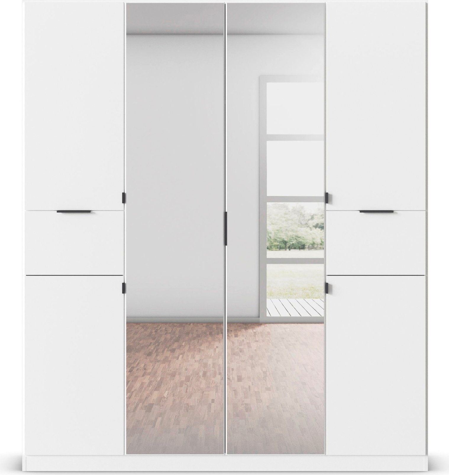 rauch Draaideurkast Kledingkast kast garderobe waskast TICAO met 2 ruime lades, veel opbergruimte made in germany