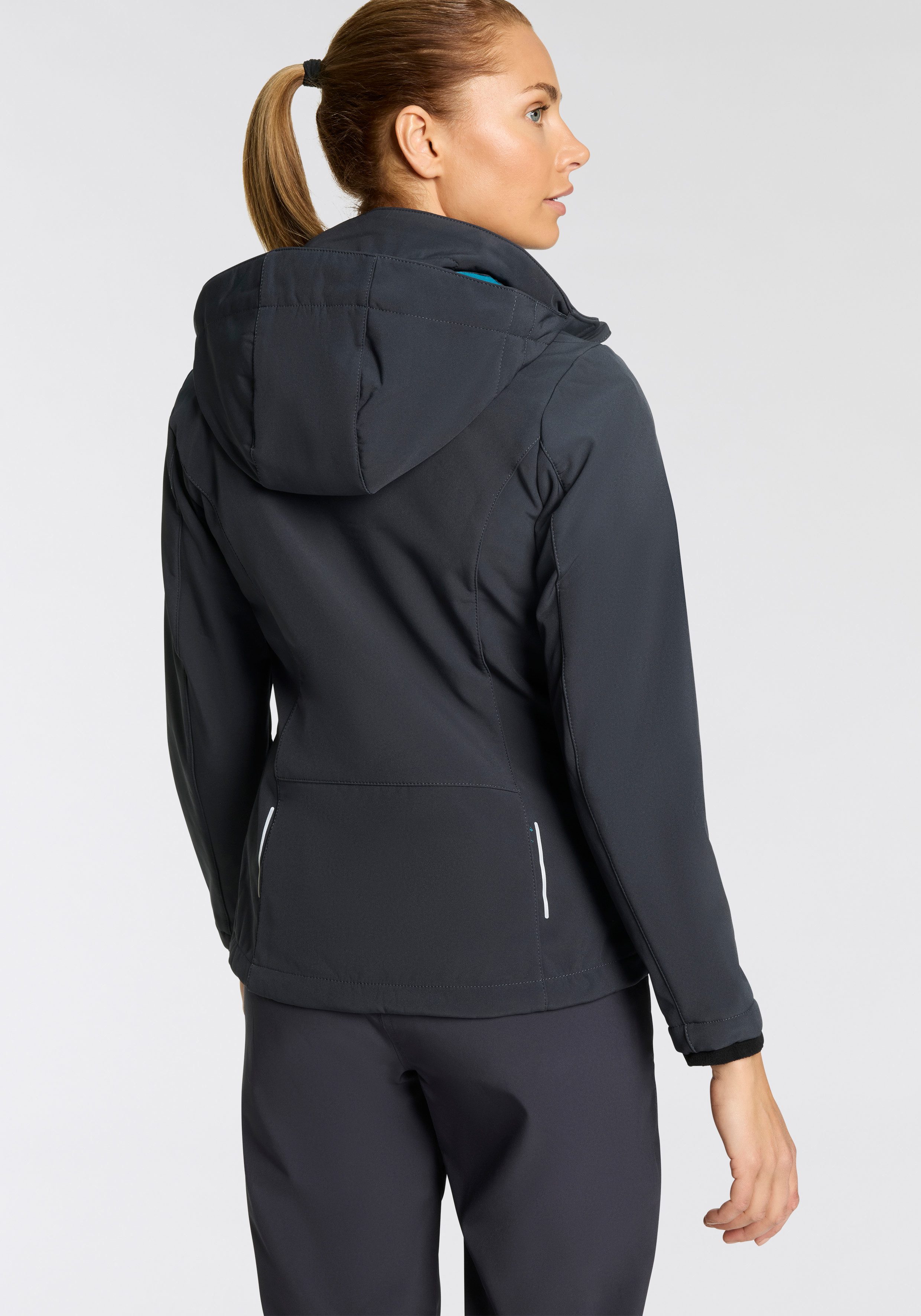 CMP Softshell-jack WOMAN JACKET ZIP HOOD Warmte- & wind- & waterafstotend (1 stuk)