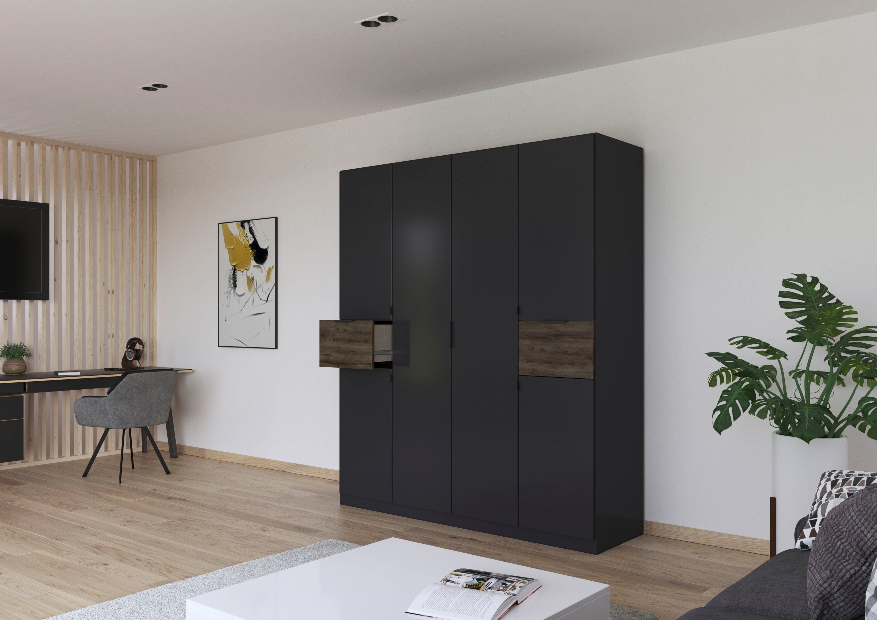 rauch Draaideurkast Kledingkast kast garderobe waskast TICAO met 2 ruime lades, veel opbergruimte made in germany