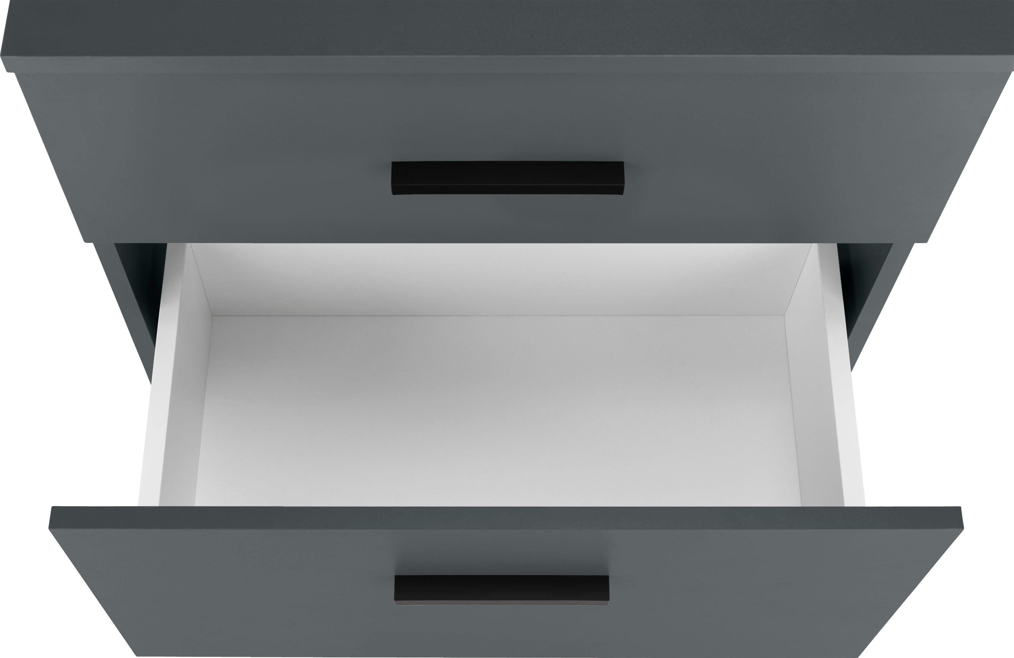 INOSIGN Wastafelonderkast Skara met klep en lade, zwarte grepen, breedte 60 cm, hoogte 55 cm