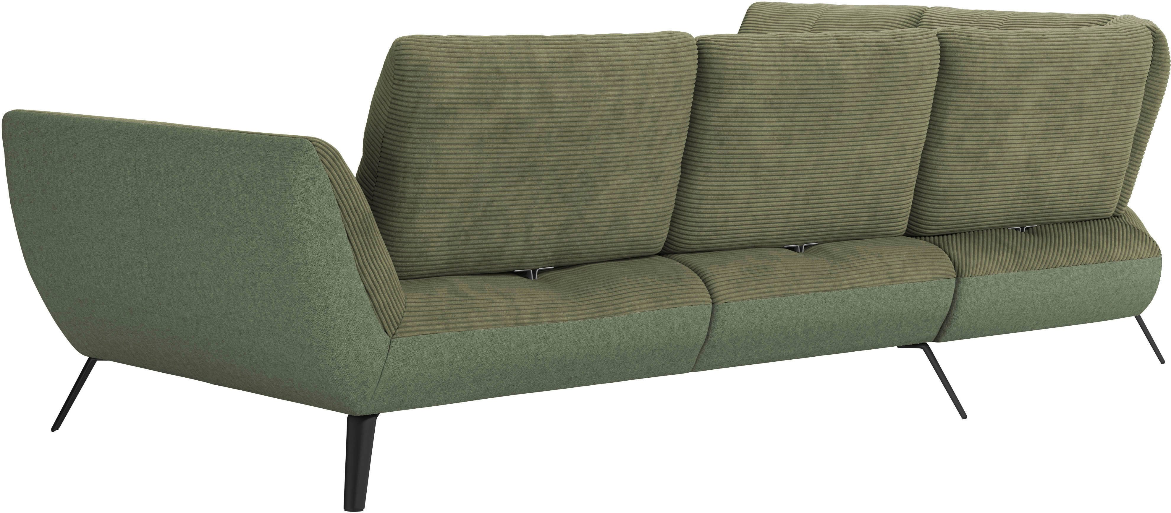 Places of Style Hoekbank Mikado L-vorm incl. zitdiepteverstelling en armleuningverstelling