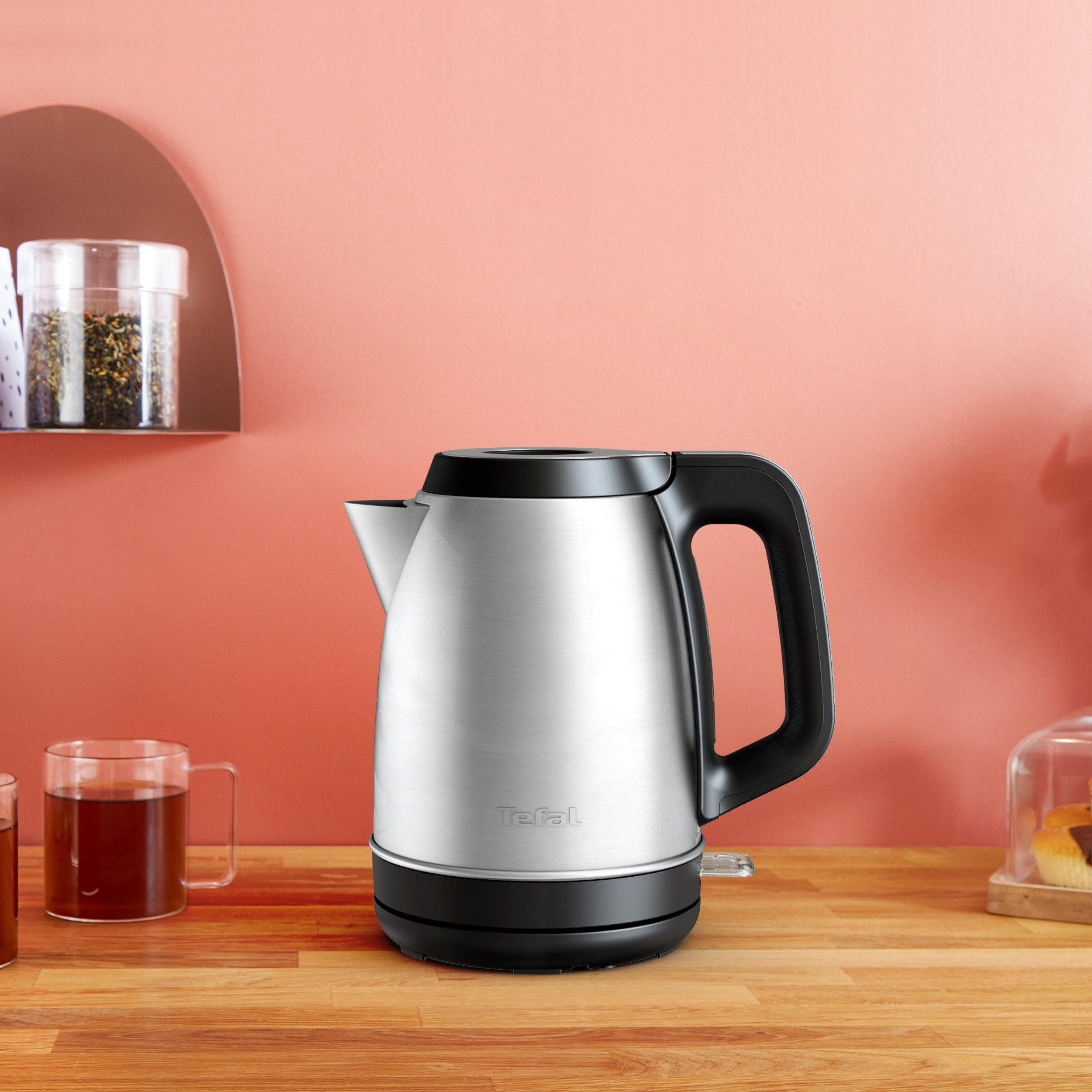 Tefal Waterkoker KI280D Element, Premium-Edelstahl, großes Fassungsvermögen von 1,7 l, 1,7 l