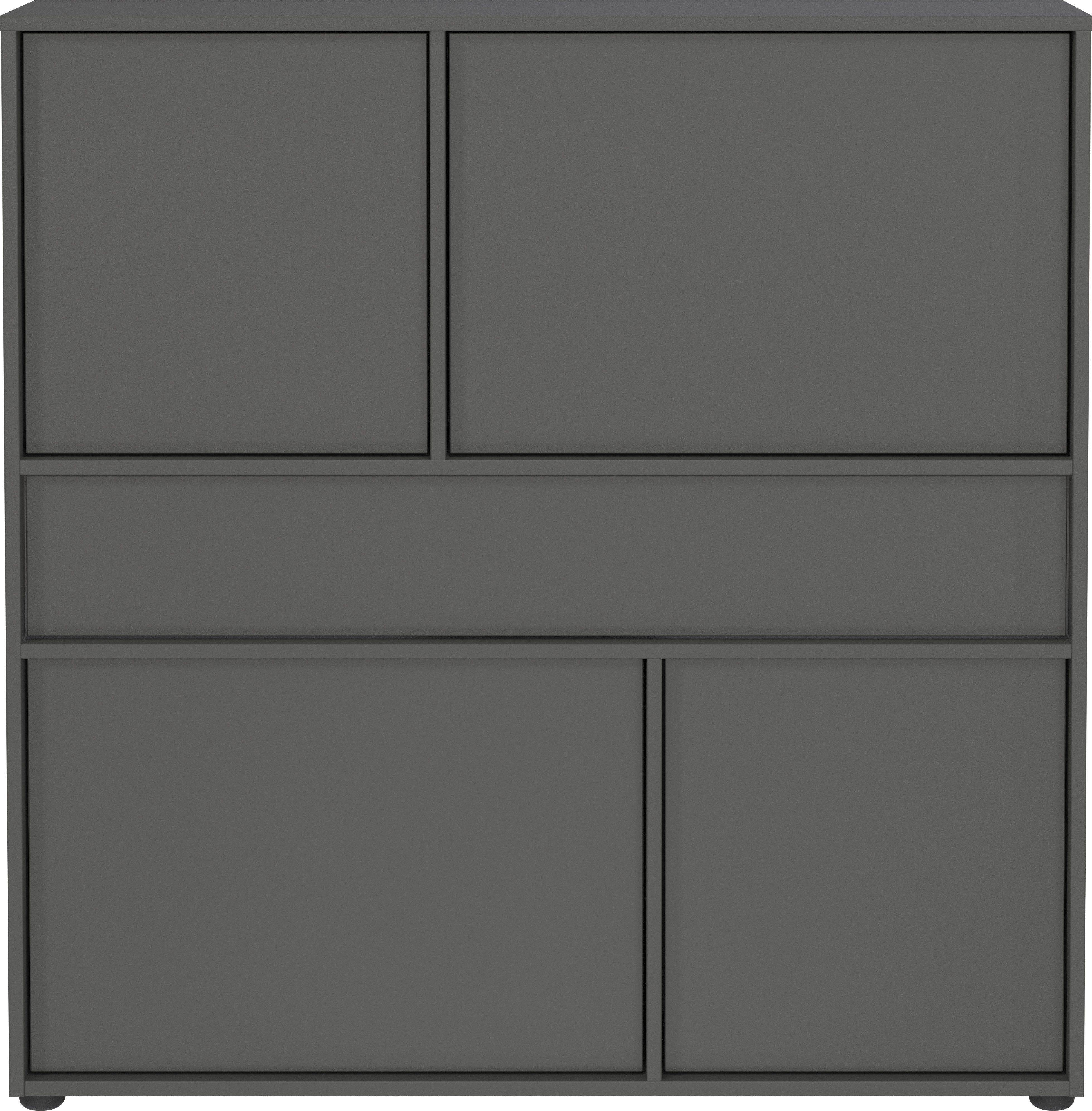 GERMANIA Multifunctionele kast Ameca 2.0 staand te monteren, gangkast in geringe diepte, breedte 105 cm