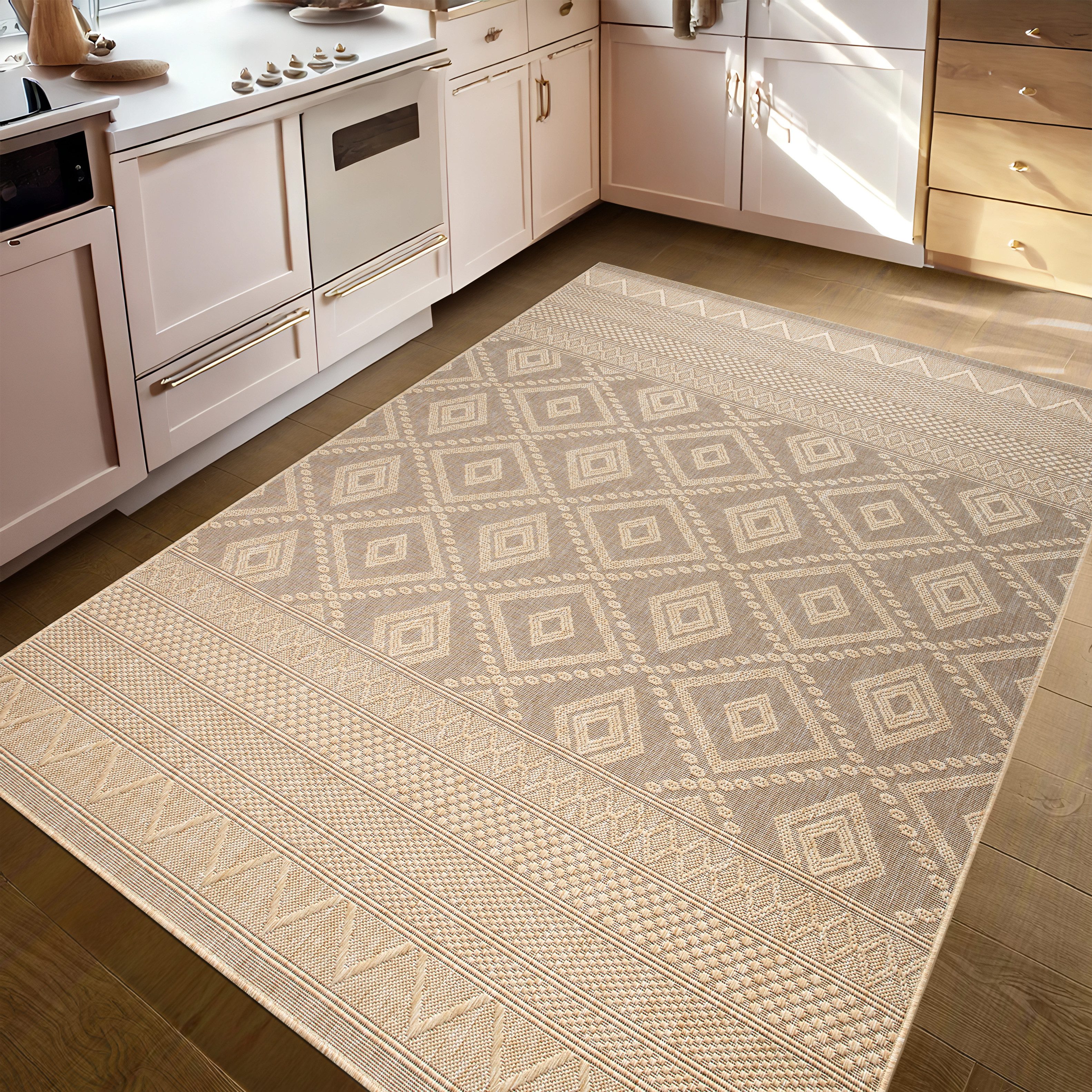 my home Vloerkleed Toronto is ook als loper verkrijgbaar Geschikt voor binnen en buiten, sisal-look, weerbestendig & uv-bestendig, boho