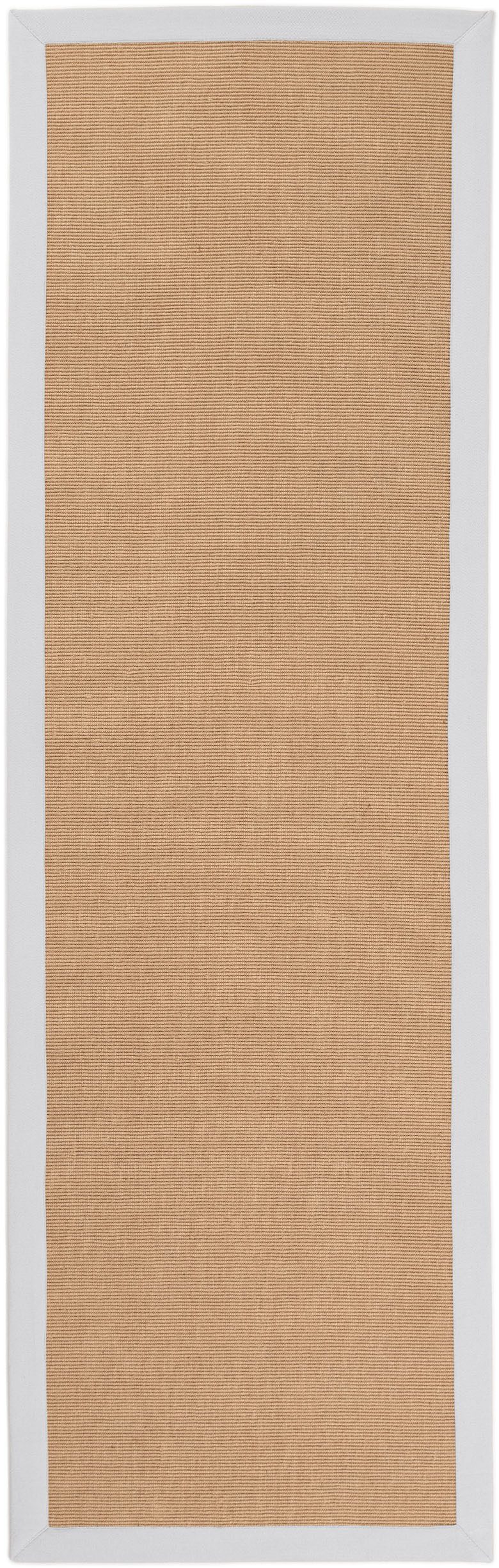 carpetfine Loper Sisal met gekleurd randdessin, antislip achterzijde