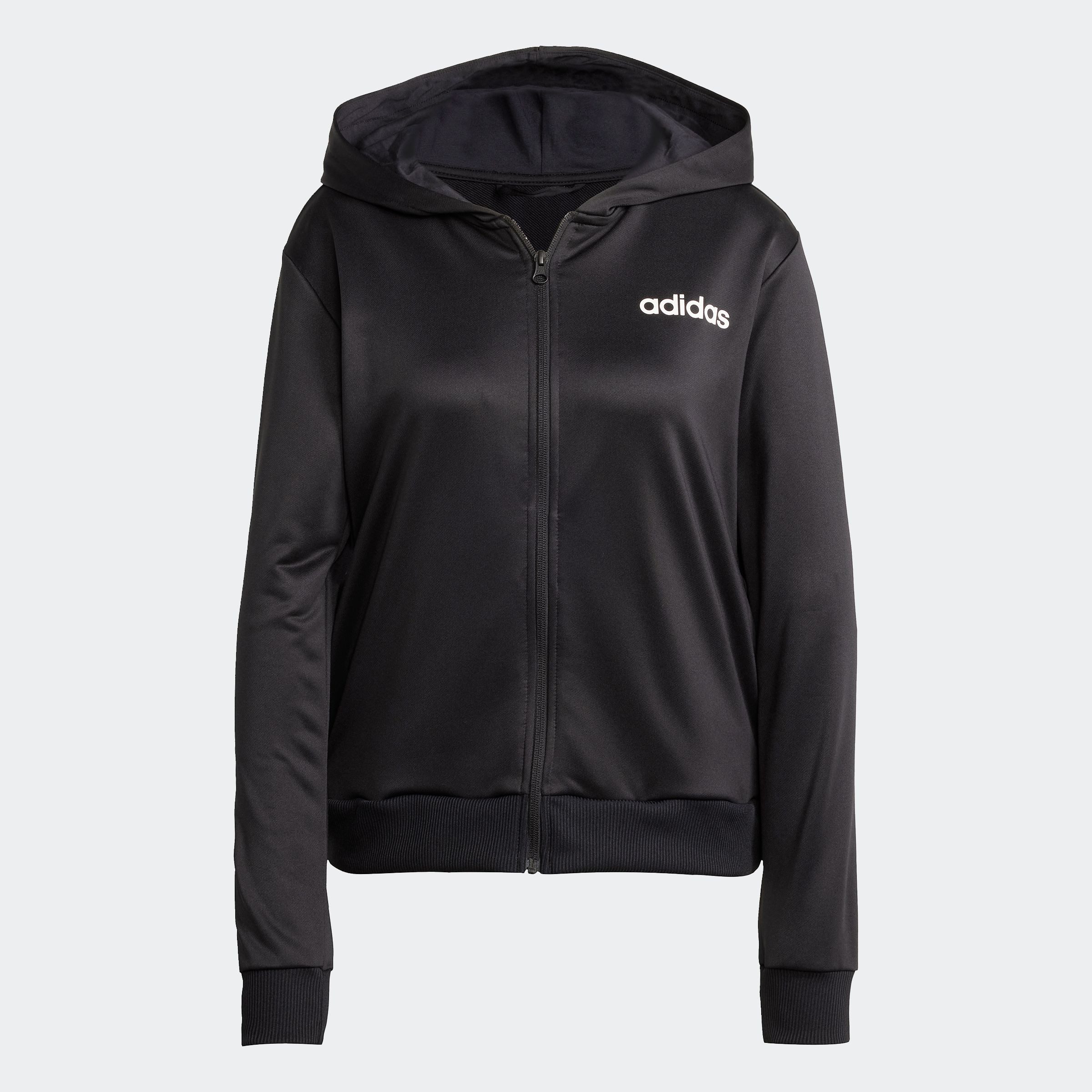 adidas Sportswear Trainingspak W LINEAR TS Trainingsjack met capuchon, trainingspak (2-delig)