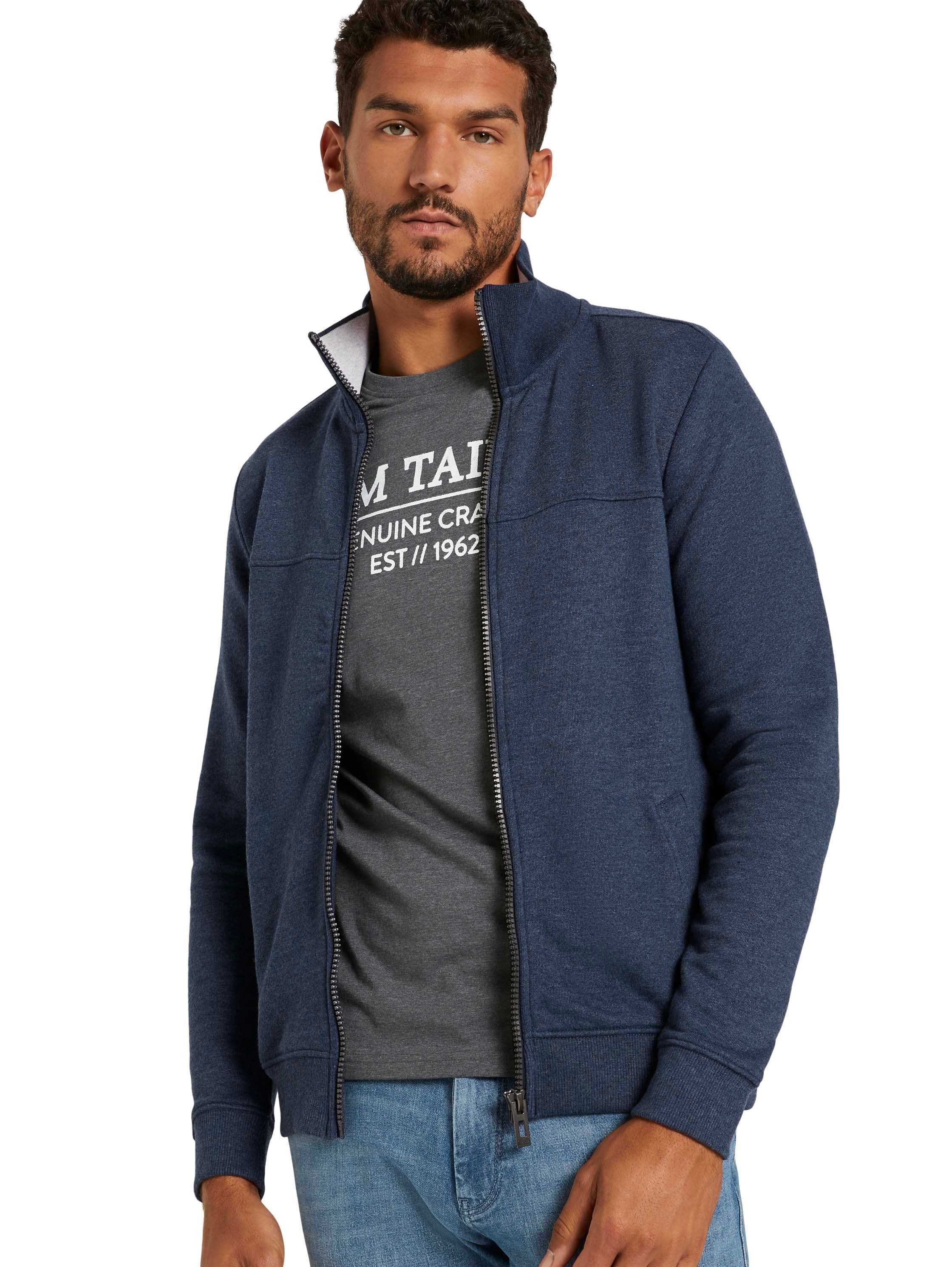 Tom Tailor Sweatvest met opstaande kraag die warm is voor de hals