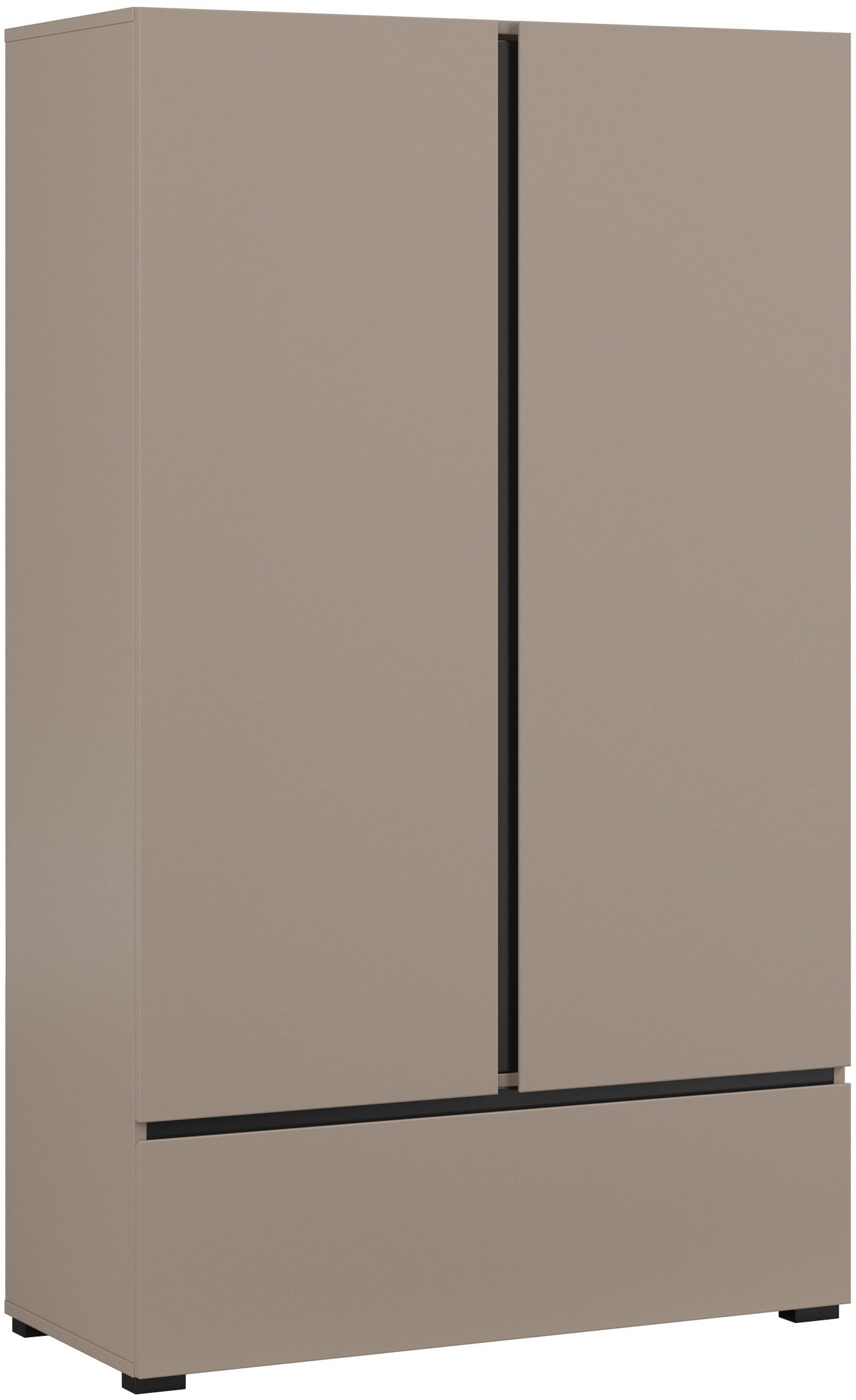 INOSIGN Waskast Cross, moderne greeploze kledingkast Multifunctionele kast, draaideurkast met 1 lade, 3 kleuren beschikbaar