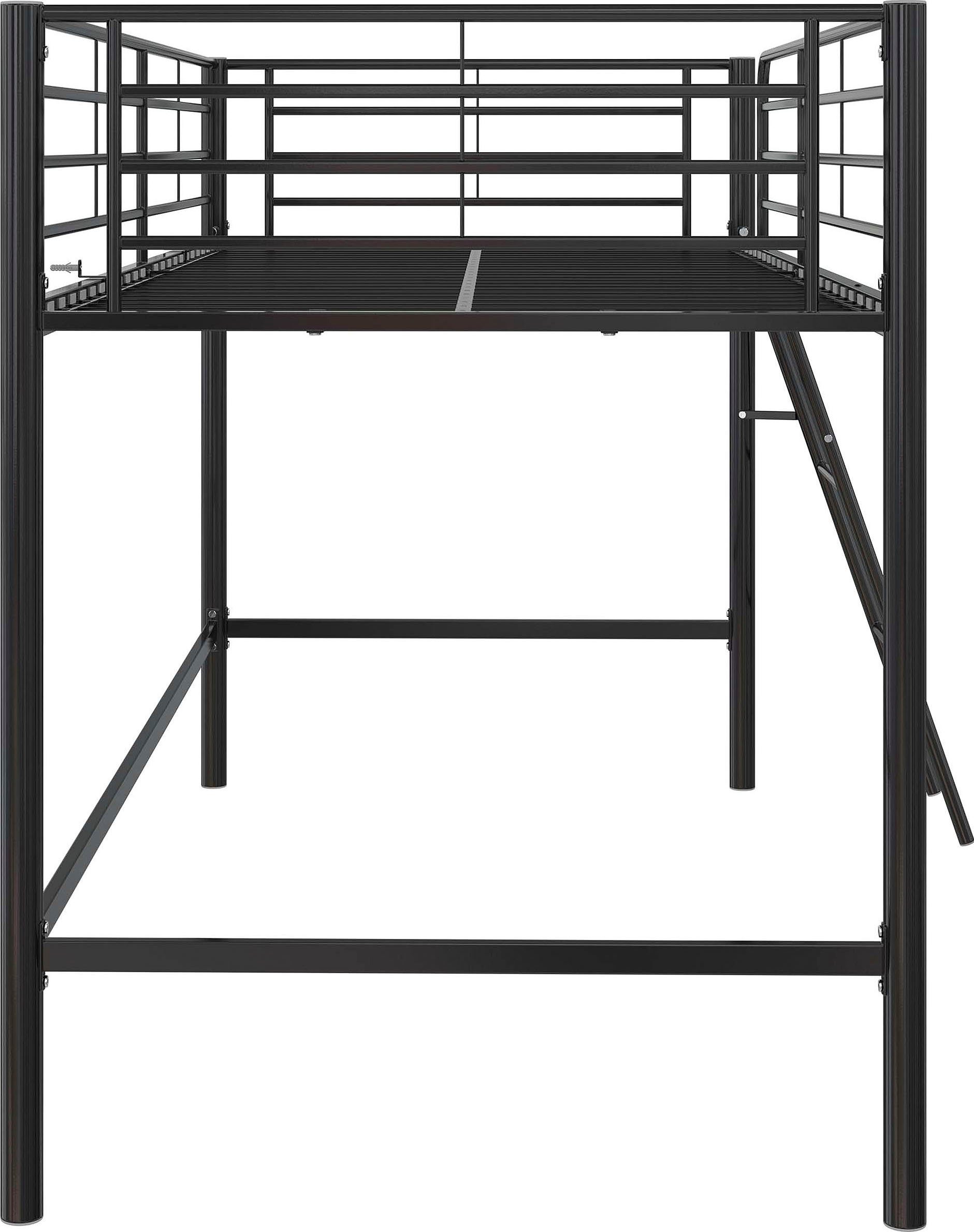 Lüttenhütt Hoogslaper Nils met lattenbodem en ladder, matrasmaat 90x200 cm, hoogte 129 cm