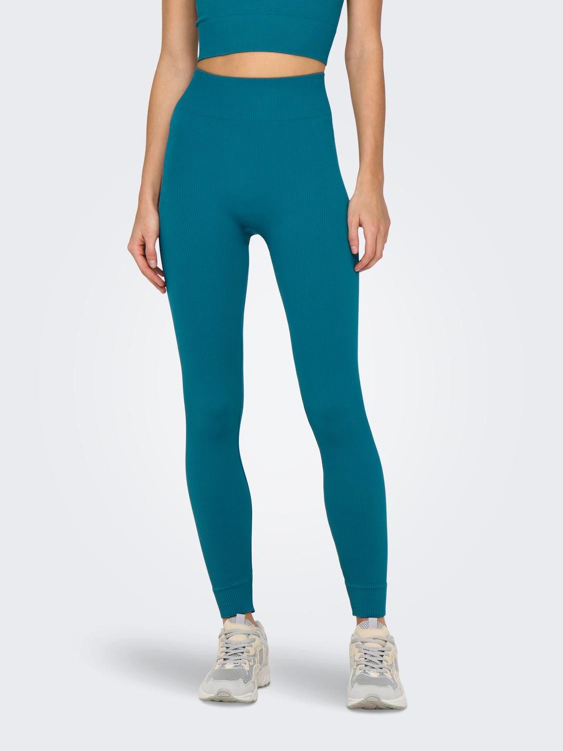 Only Play Trainingstights ONPJAIA LIFE HW LOUNGE in een geribde structuur dames sportleggings maat XS groen
