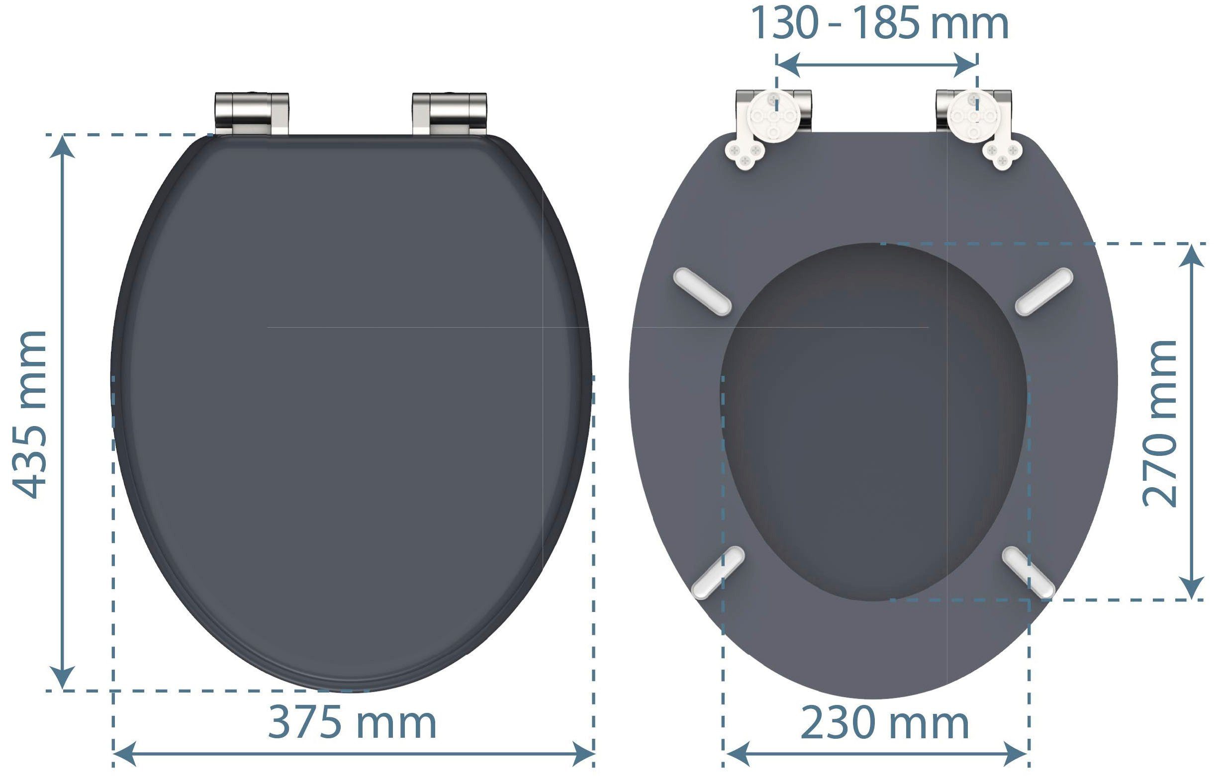 Schütte Toiletzitting Spirit met softclosemechanisme en mdf-kern
