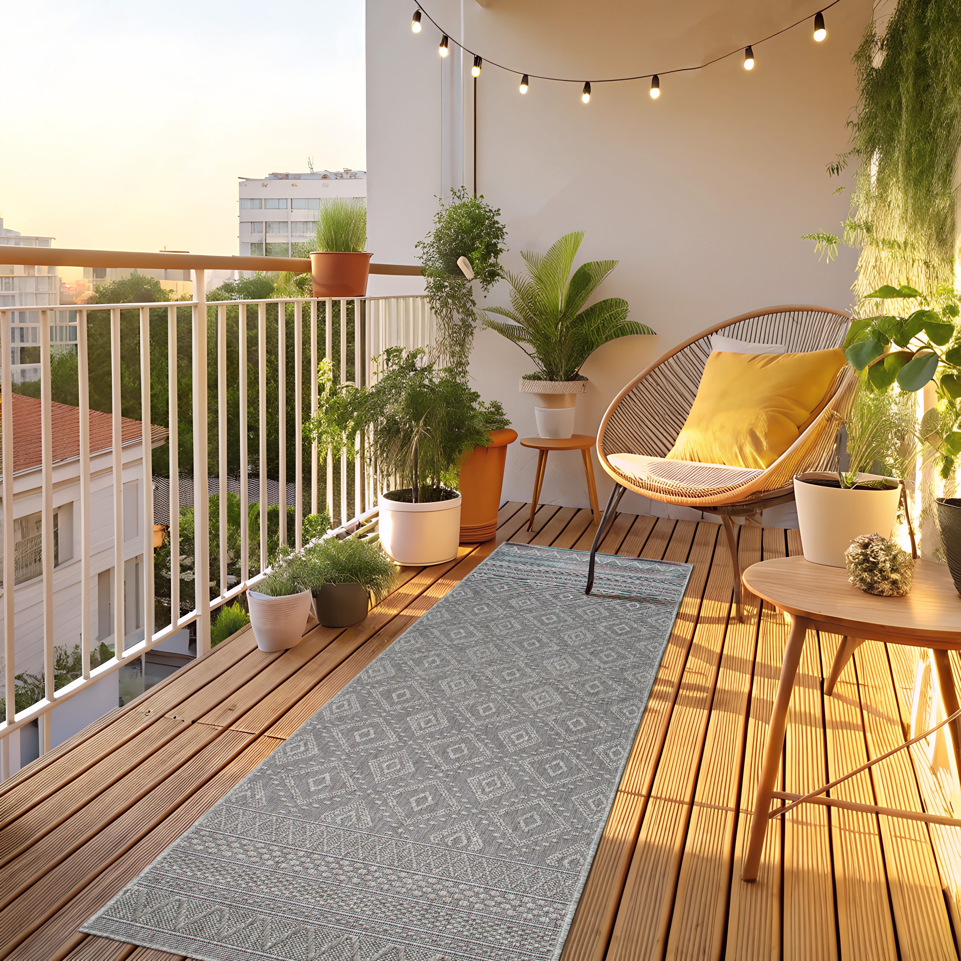my home Vloerkleed Toronto is ook als loper verkrijgbaar Geschikt voor binnen en buiten, sisal-look, weerbestendig & uv-bestendig, boho