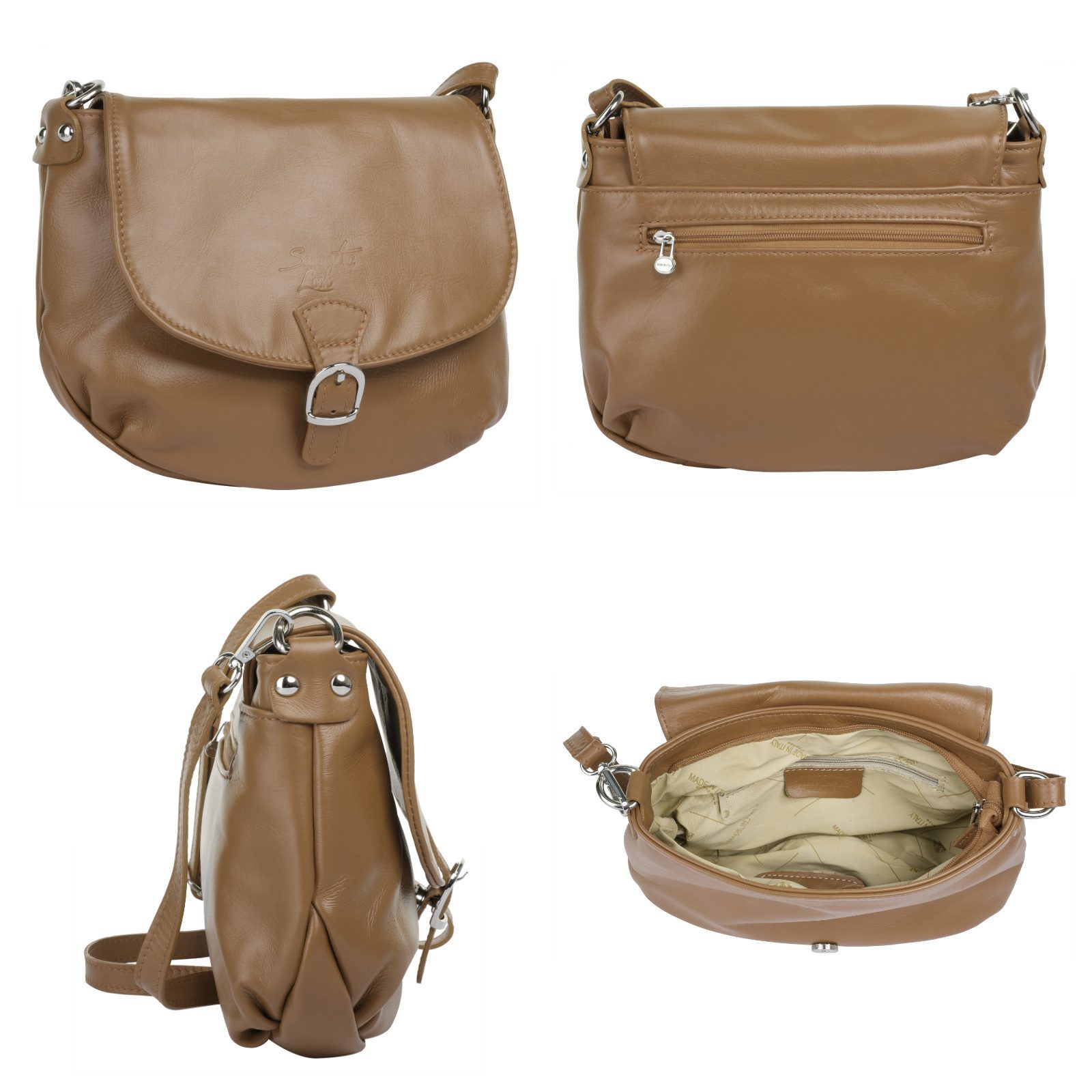 Samantha Look Schoudertas echt leer, made in italy
