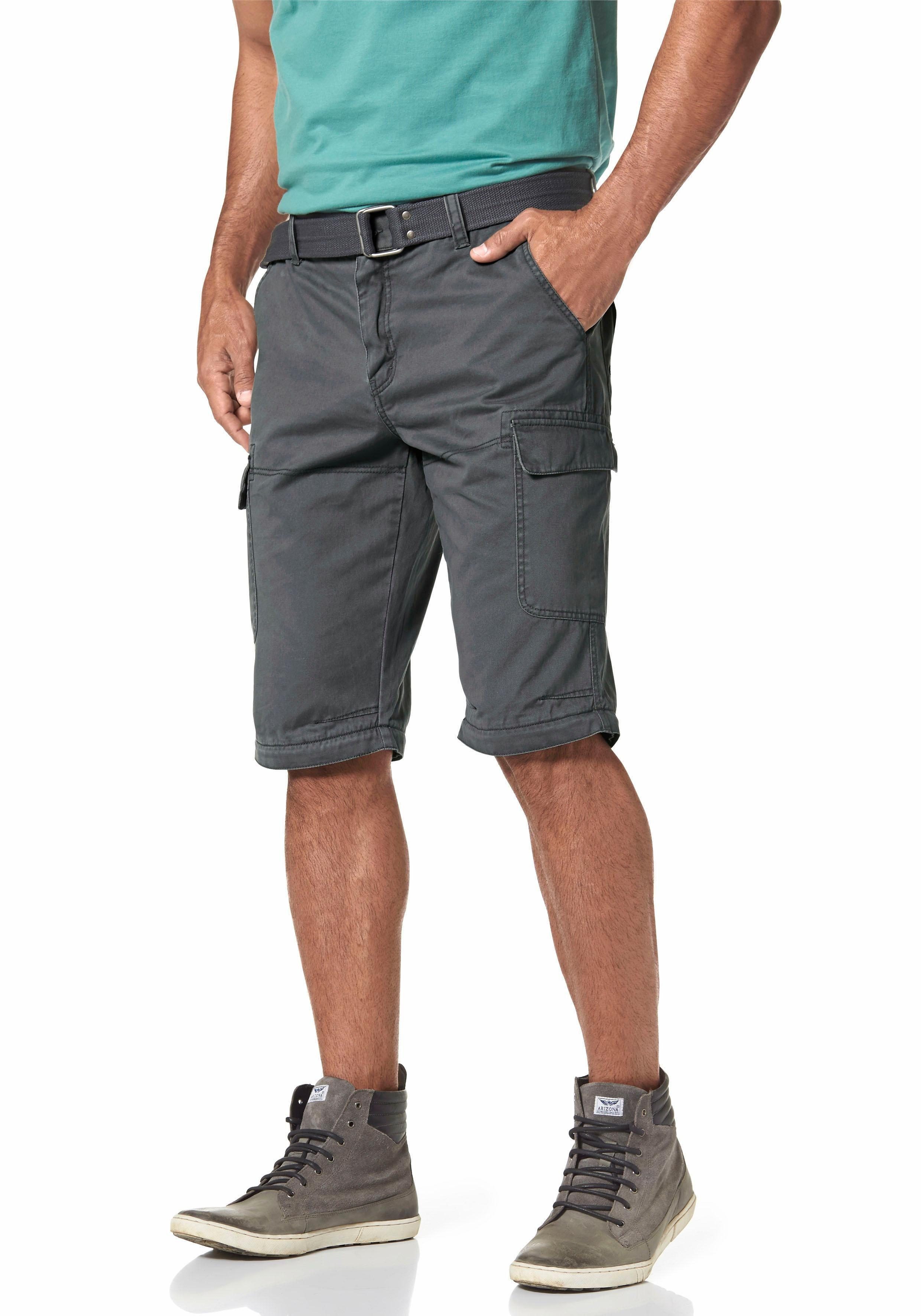 Man's World Cargobroek met zip-offfunctie (set, Met riem)