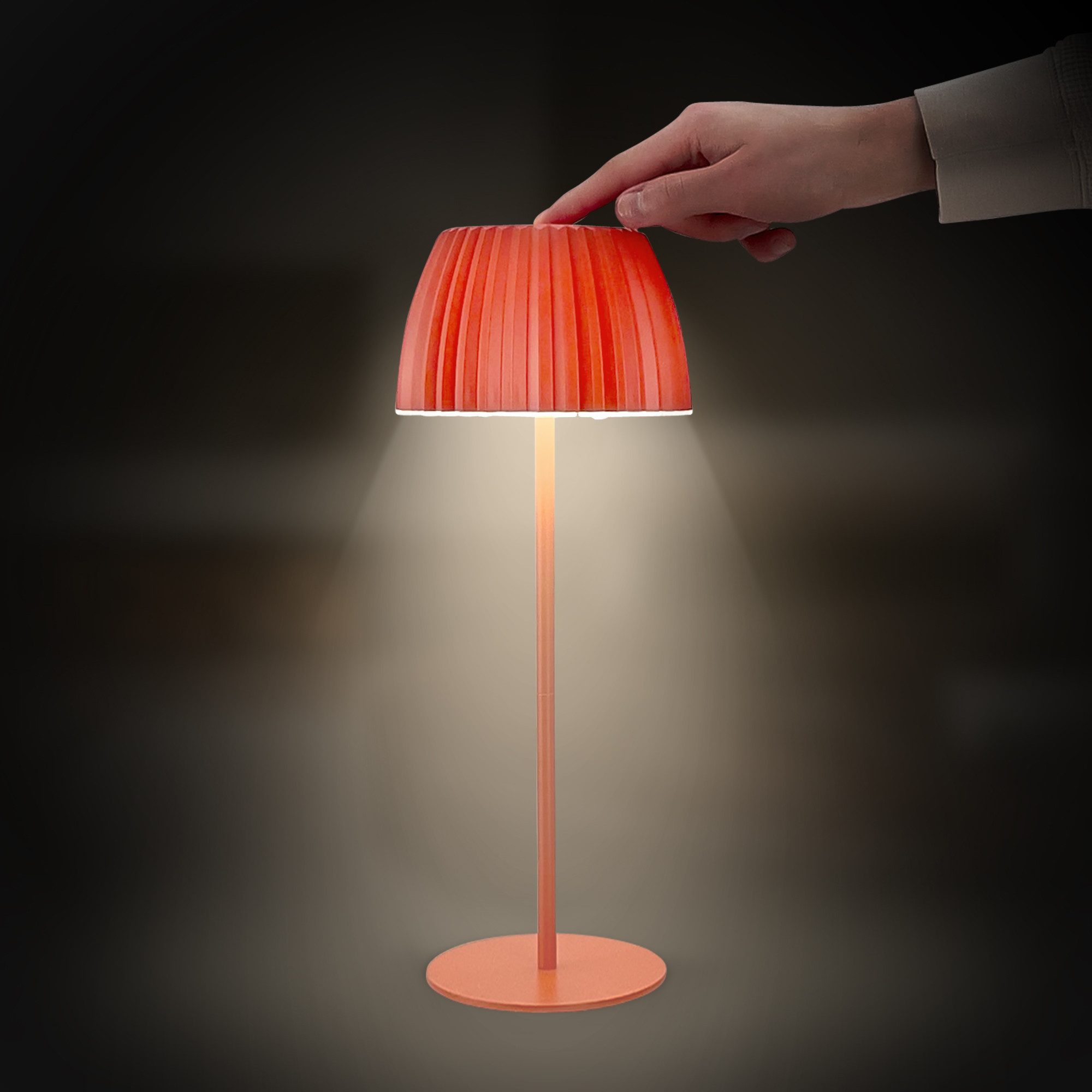 Briloner Leuchten Led-tafellamp Accu LED tafellamp, oranje