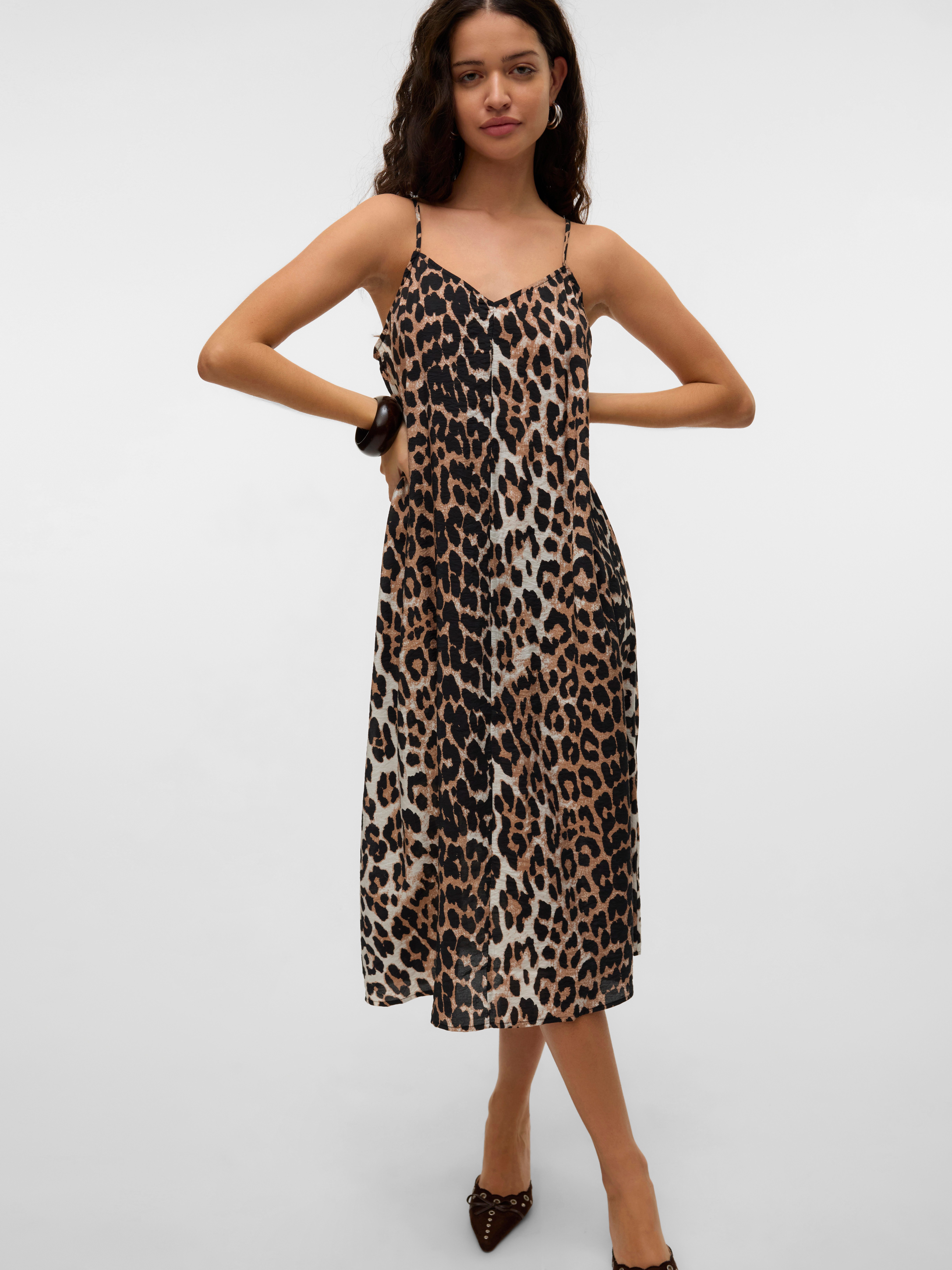 Vero Moda Jurk met spaghettibandjes VMJOSIE CALF SINGLET DRESS WVN GA NOOS