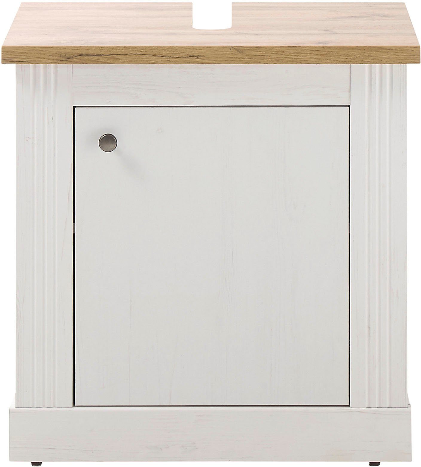 Home affaire Wastafelonderkast WESTMINSTER, Waschtisch im Landhausstil, Badschrank mit Metallgriffen in romantische rustieke stijl, exclusief by otto