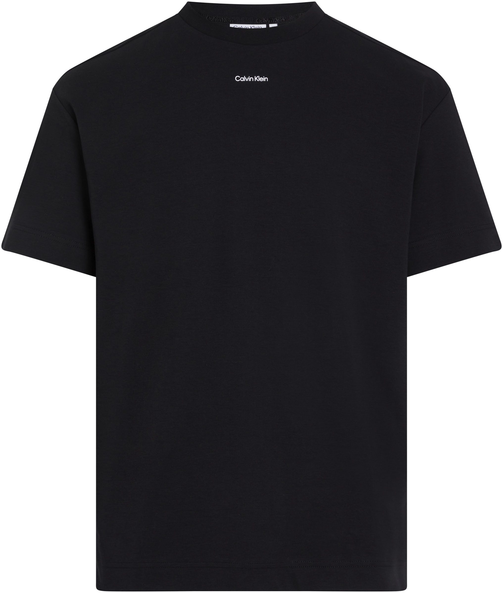Calvin Klein T-shirt BT_NANO LOGO INTERLOCK T-SHIRT in grote maten met logo-opschrift