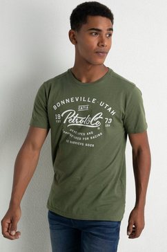 petrol industries t-shirt gevlekte look groen