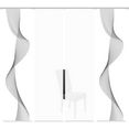 home wohnideen paneelgordijn coliba set van 4 gordijnstof in zijde-look, digitaal bedrukt (4 stuks) grijs