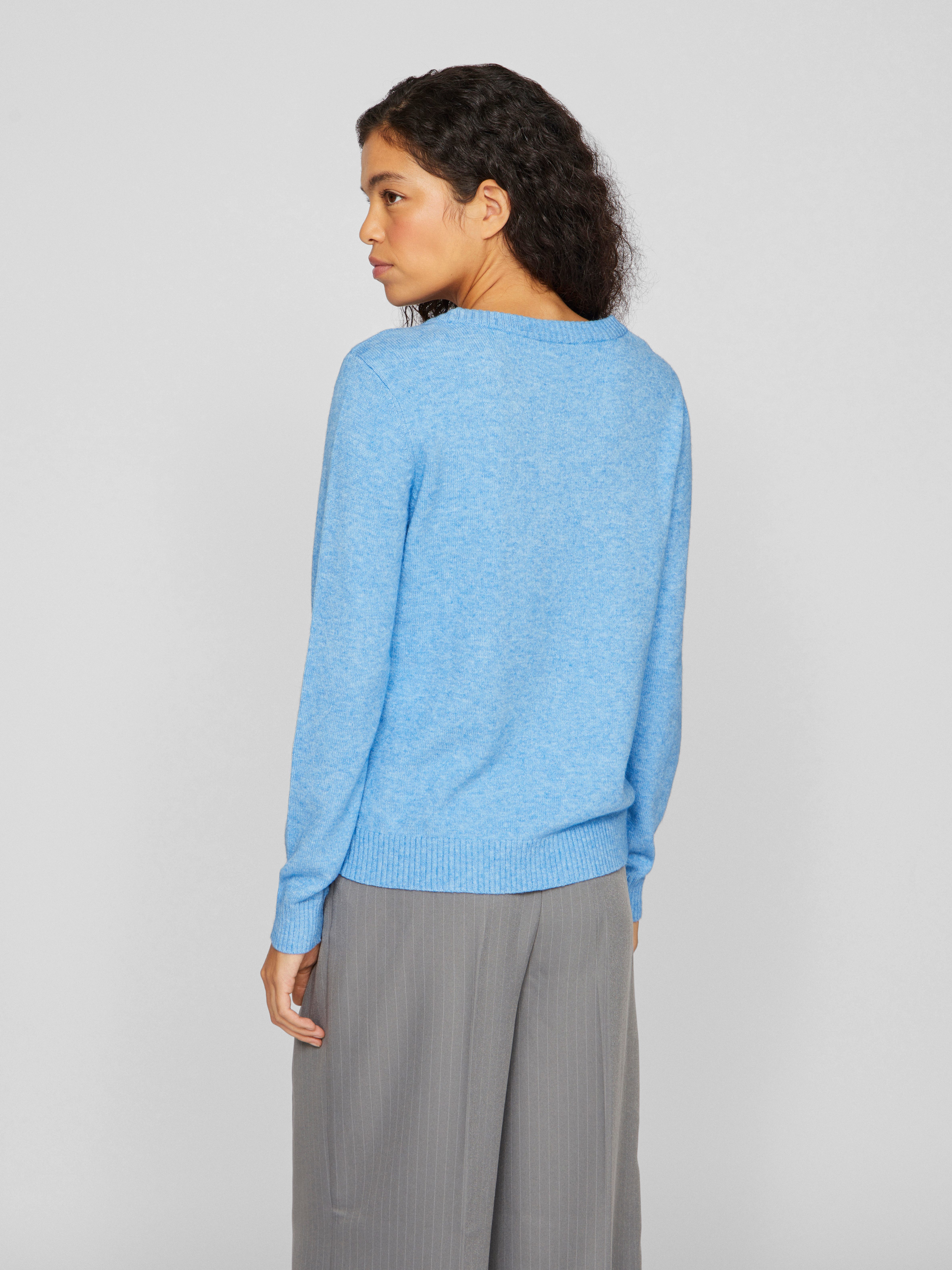 Vila Trui met ronde hals VIRIL O-NECK L/S KNIT TOP - NOOS